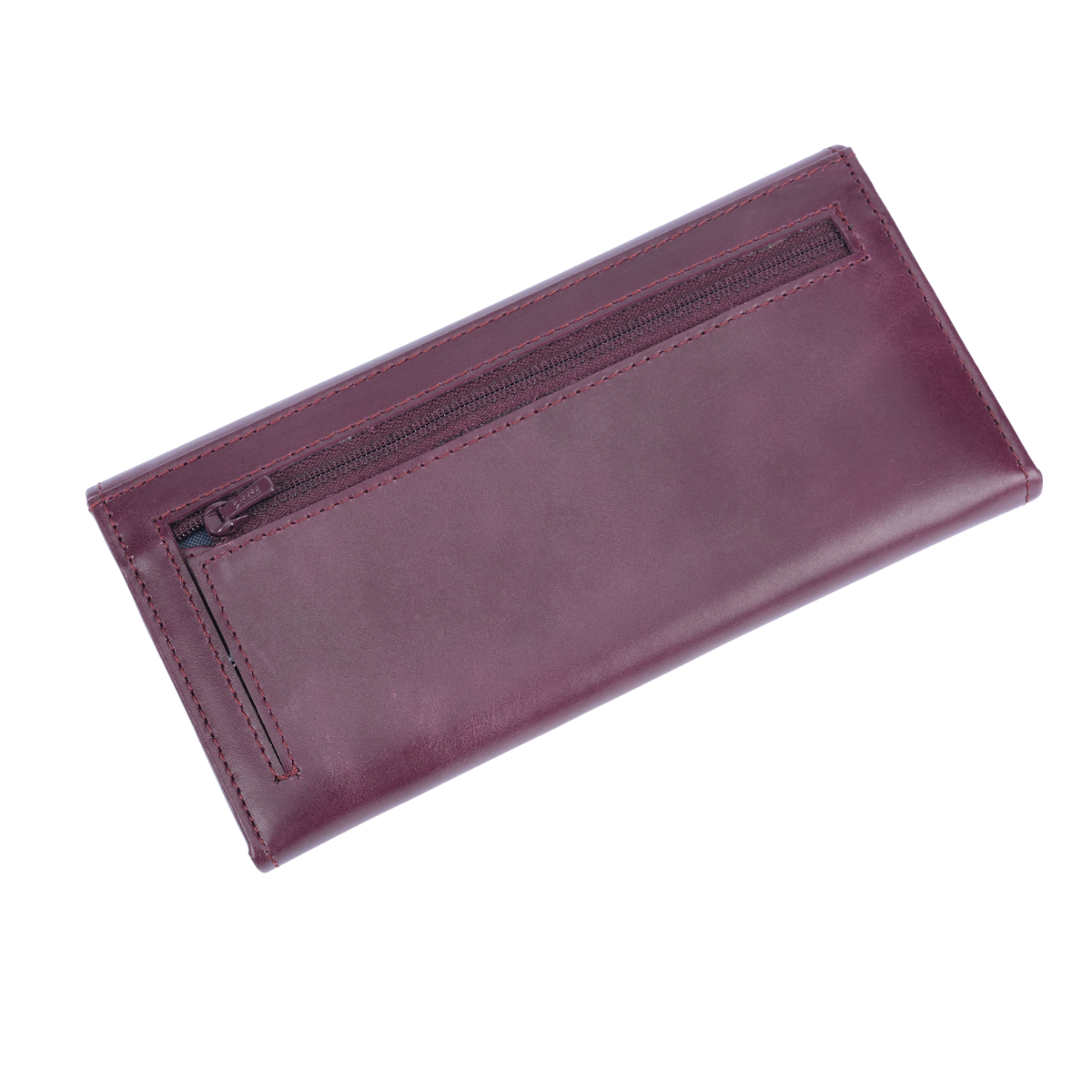Italian Leather RFID Ladies Envelope Clutch Wallet - Burgundy