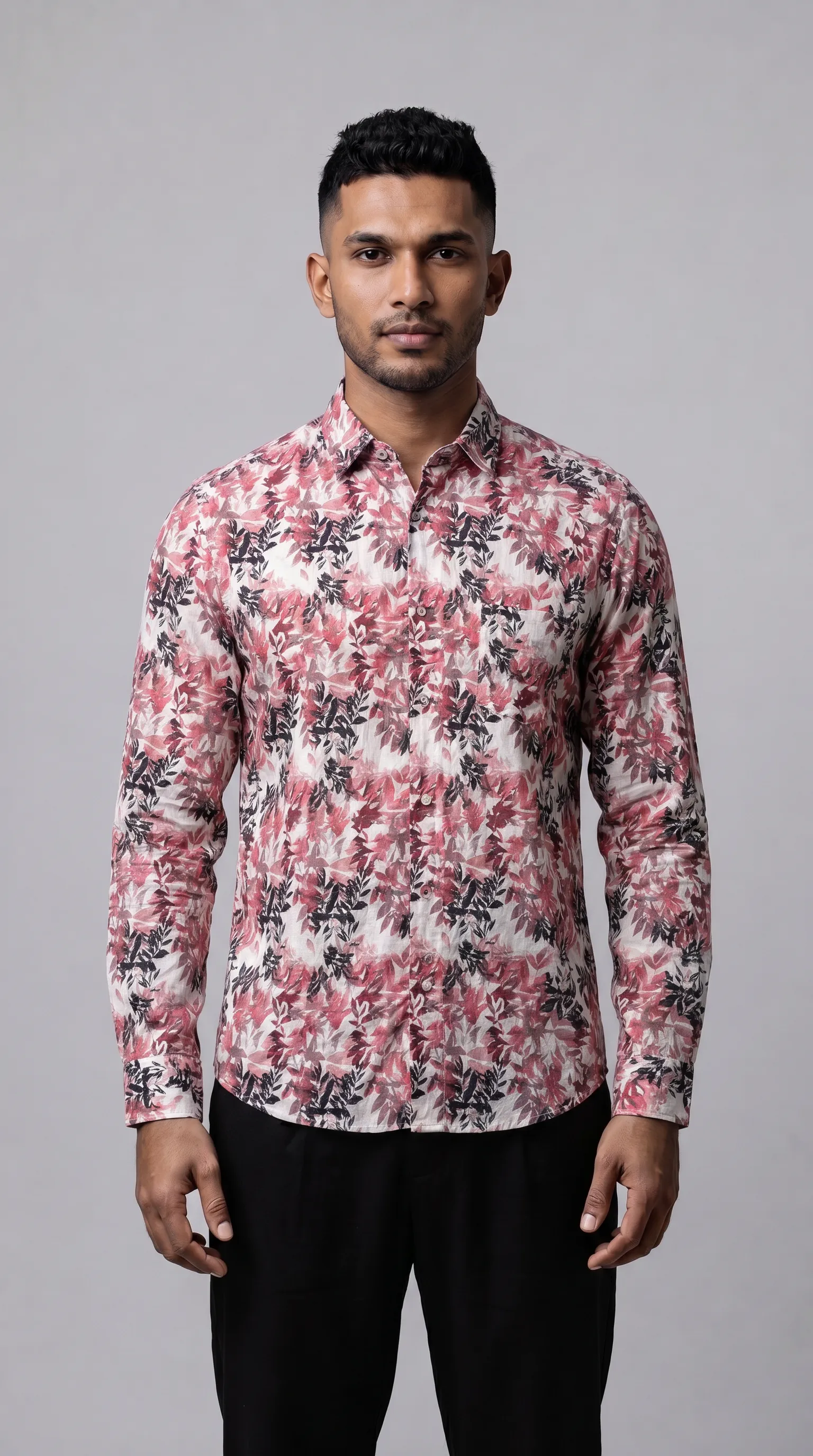 Slim Fit Printed L/S Shirt