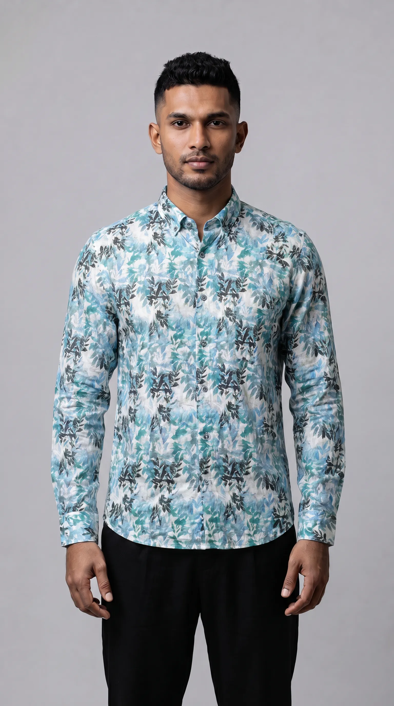 Slim Fit Printed L/S Shirt