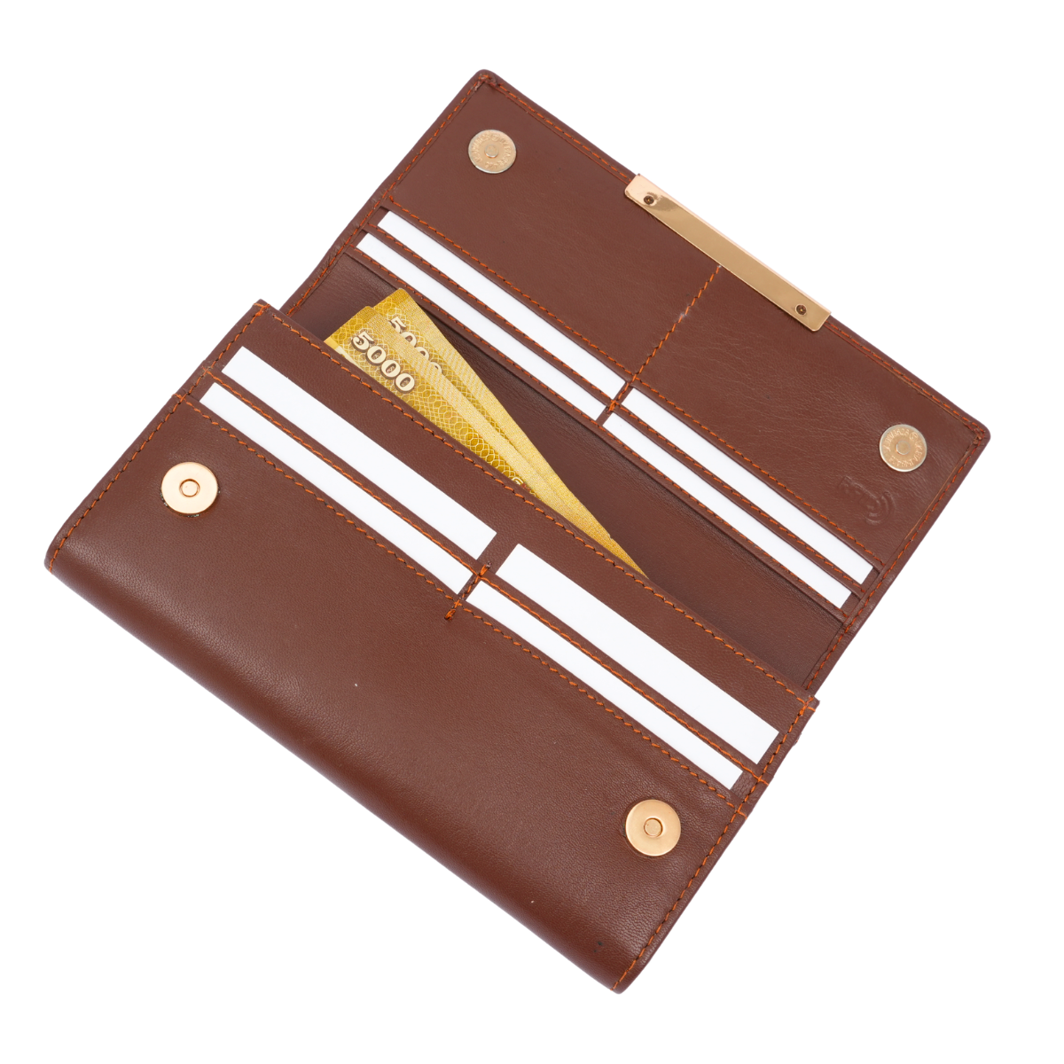 Italian Leather RFID Ladies Wallet - Tan