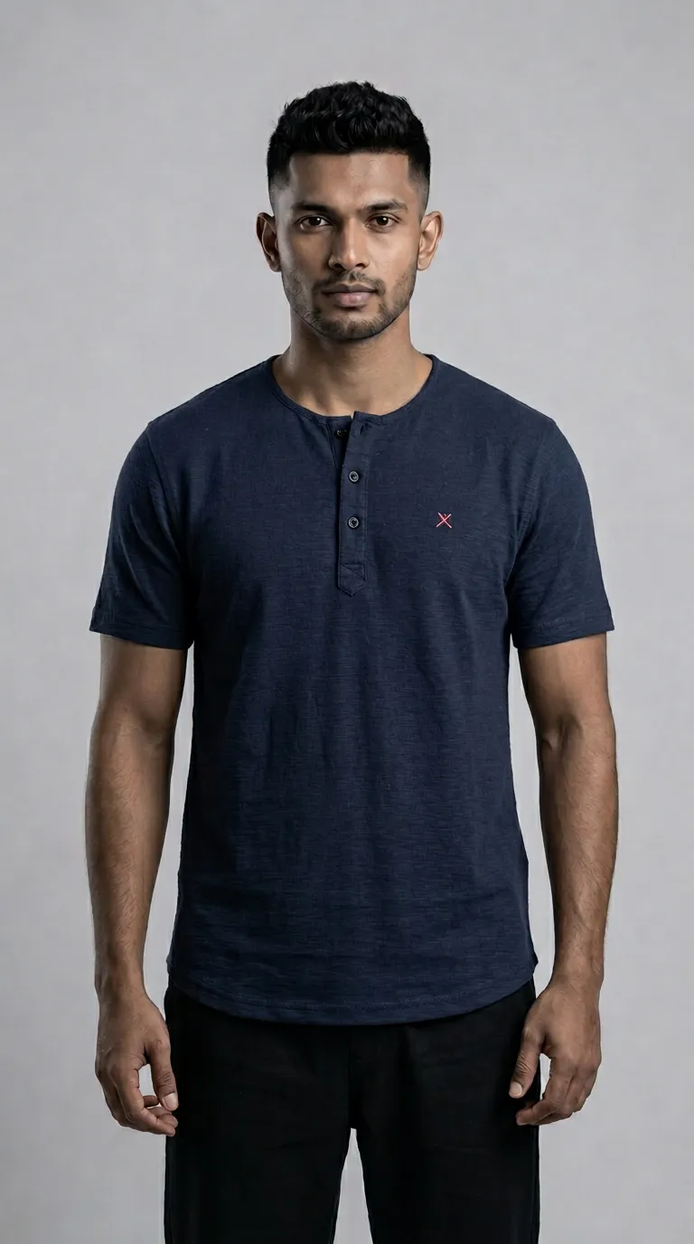 Slim Fit Plain Half Kurtha