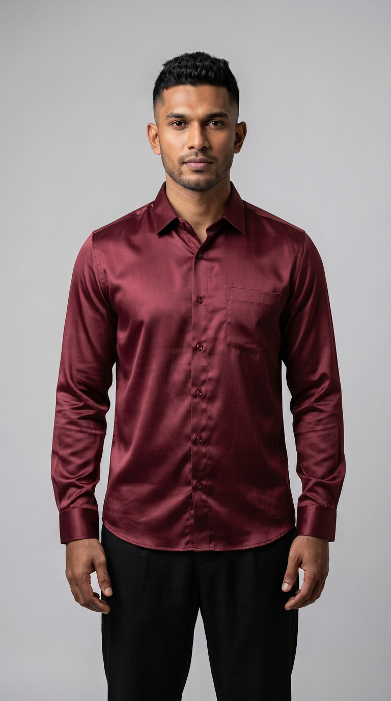 Slim Fit Plain L/S Shirt