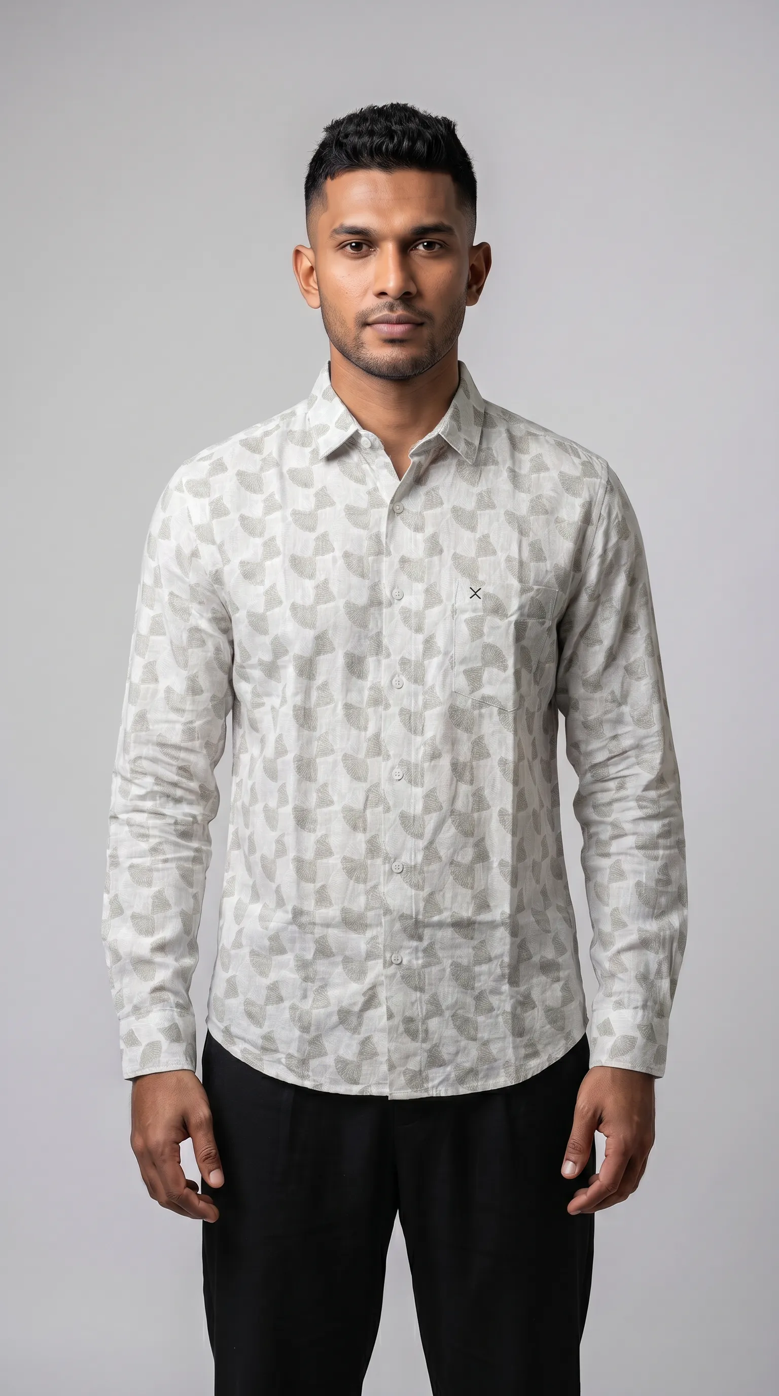 Slim Fit Printed L/S Shirt
