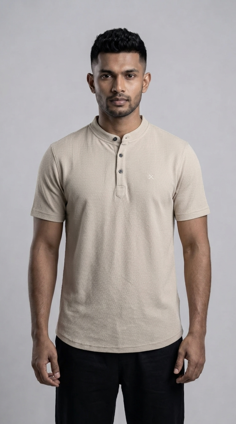 Slim Fit Plain Half Kurtha