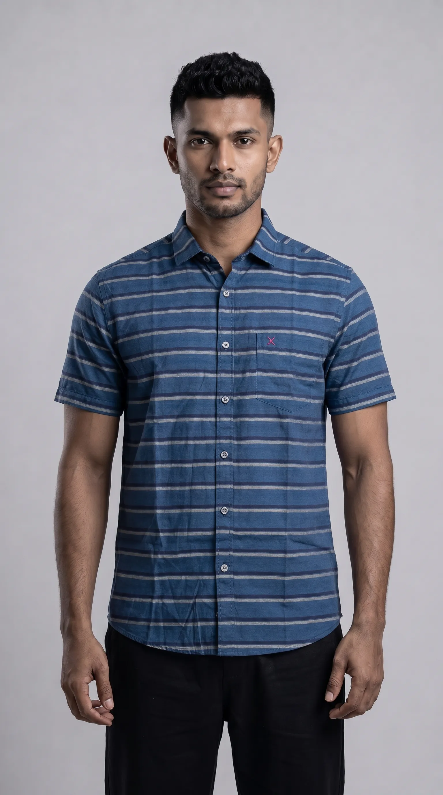 Slim Fit Stripes S/S Shirt