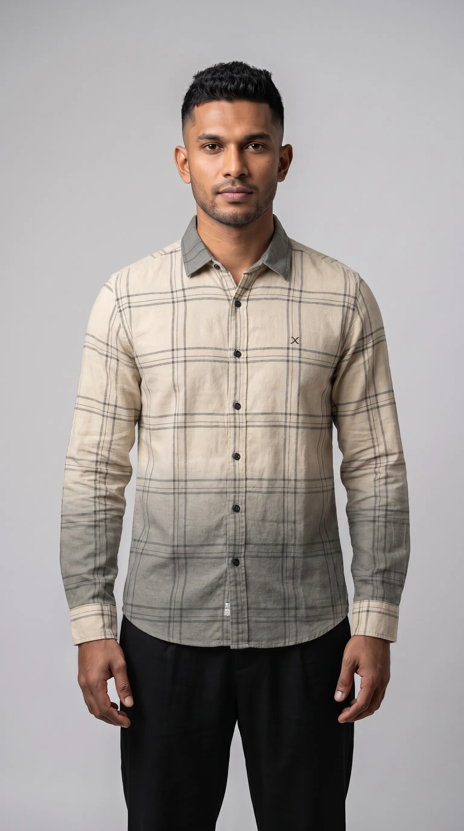 Slim Fit Checked L/S Shirt
