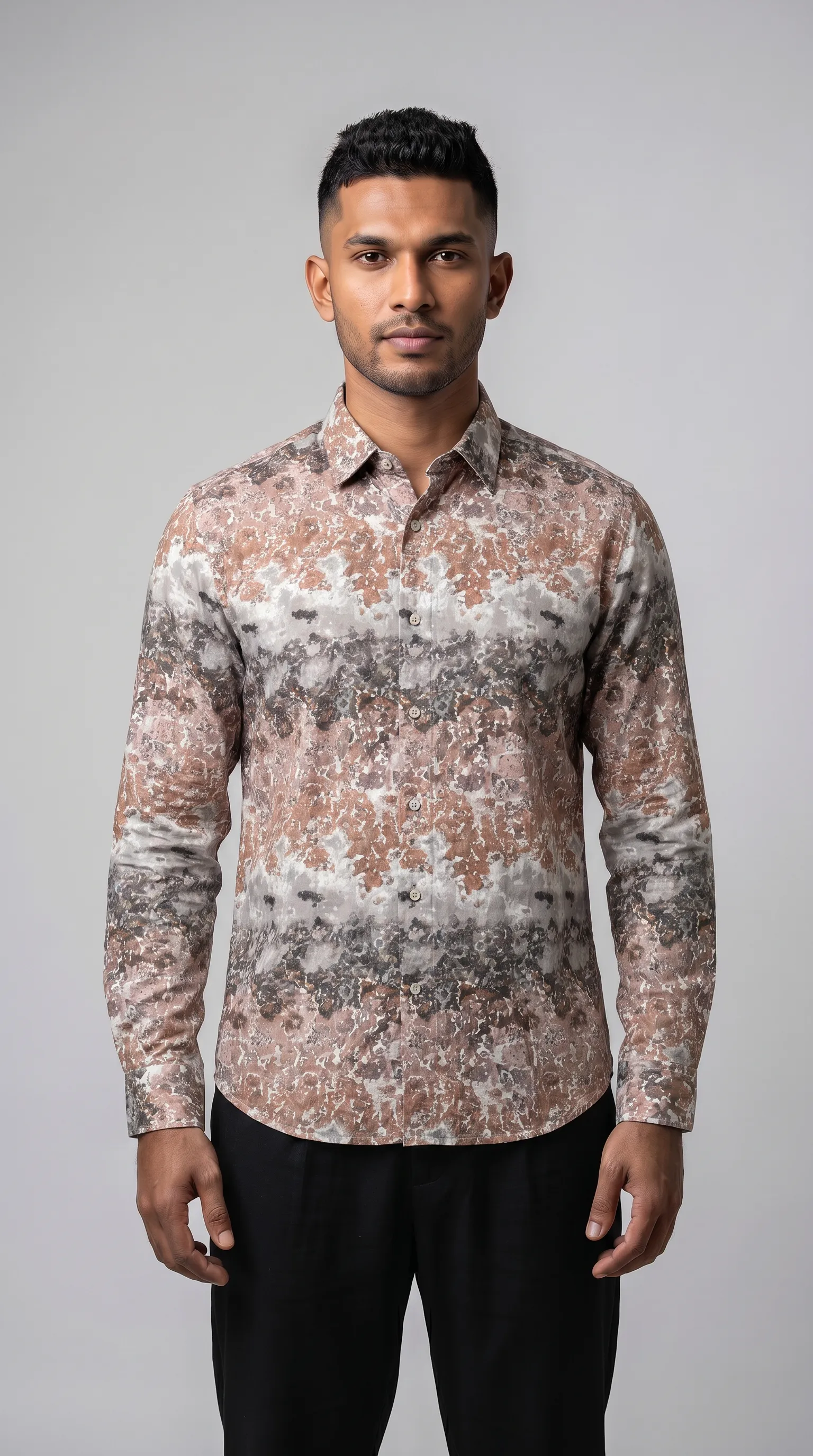 Slim Fit Printed L/S Shirt
