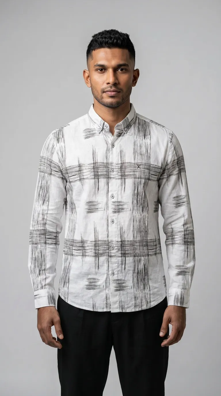 Slim Fit Printed L/S Shirt