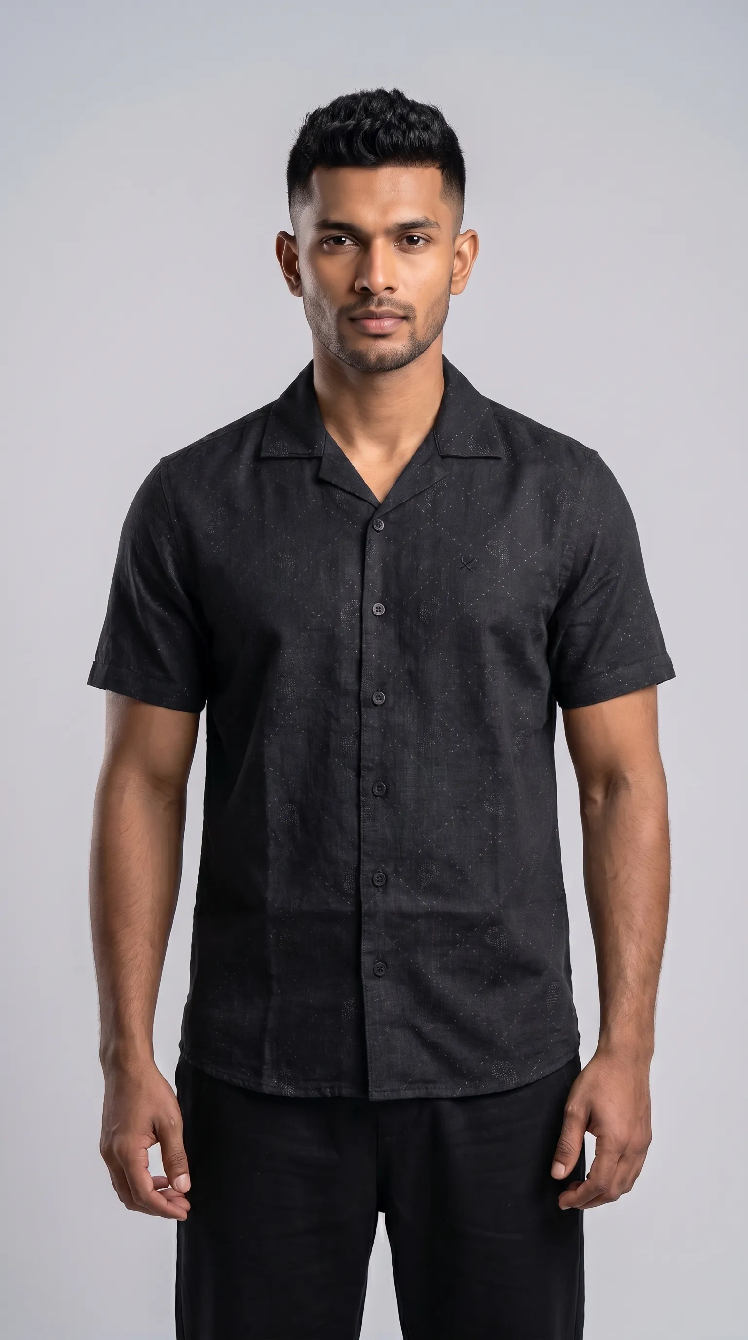 Slim Fit Printed Short Sleeve Shirt
