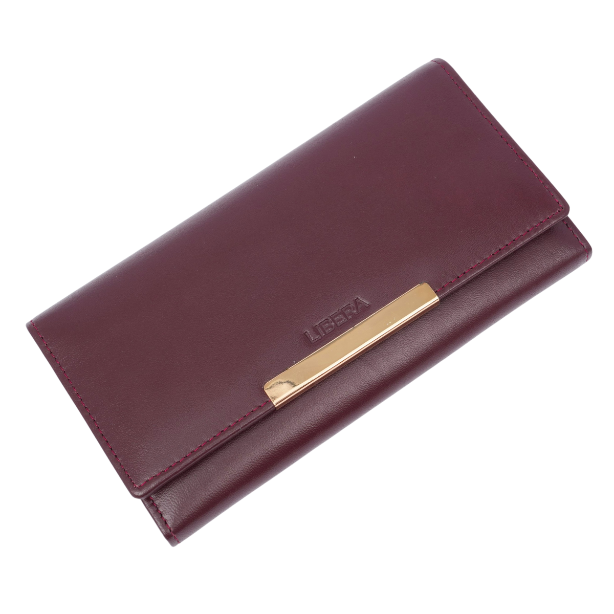 Italian Leather RFID Ladies Wallet - Burgundy