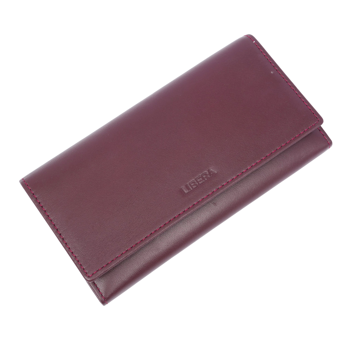 Italian Leather RFID Ladies Wallet - Burgundy