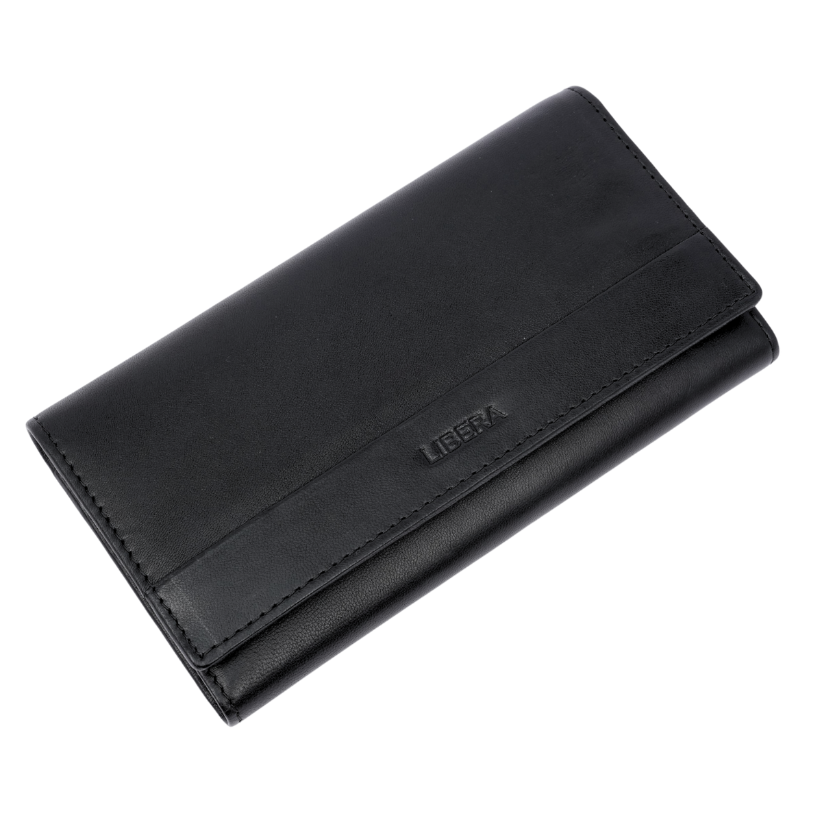 Italian Leather RFID Ladies Wallet - Black