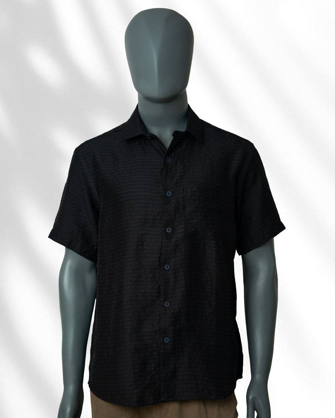 Slim Fit Stripe Plain Shirt - S/S
