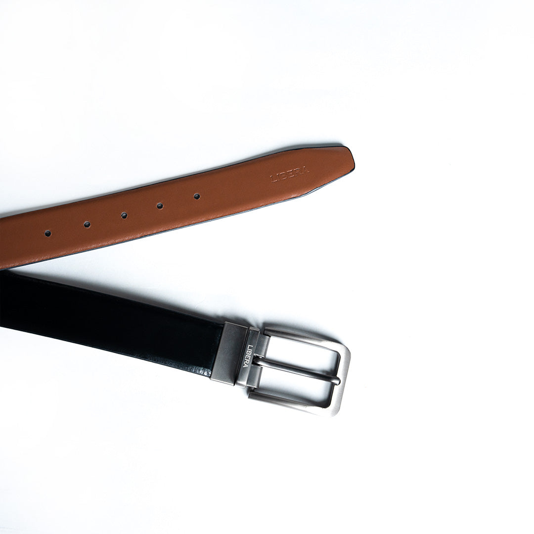Reversible Standard Lock Belt - Black / Light Tan