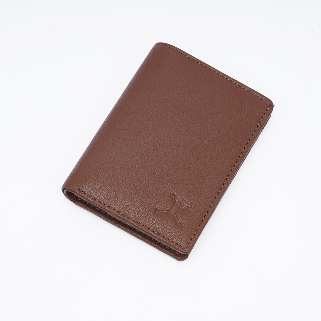 Genuine Leather Card Wallet - Tan
