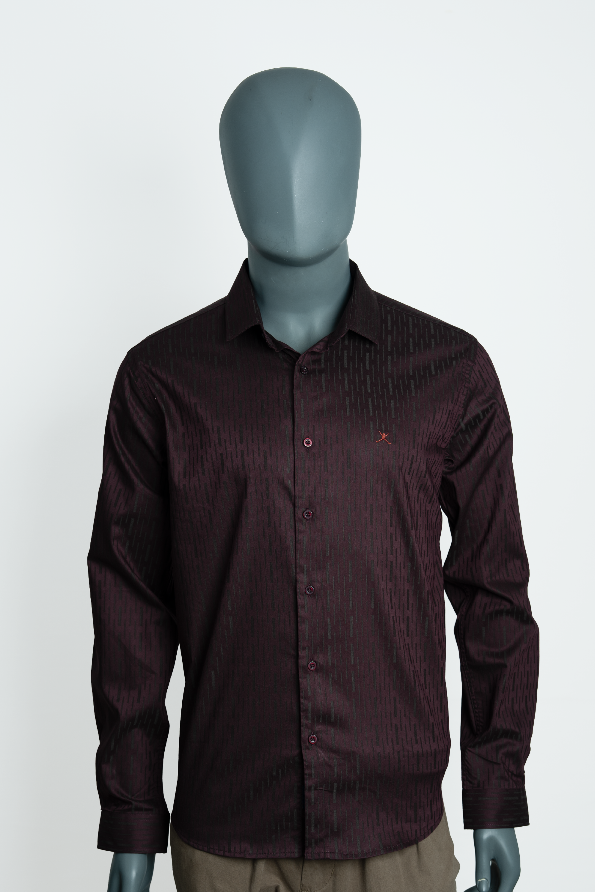 Slim Fit Plain Shirt - L/S