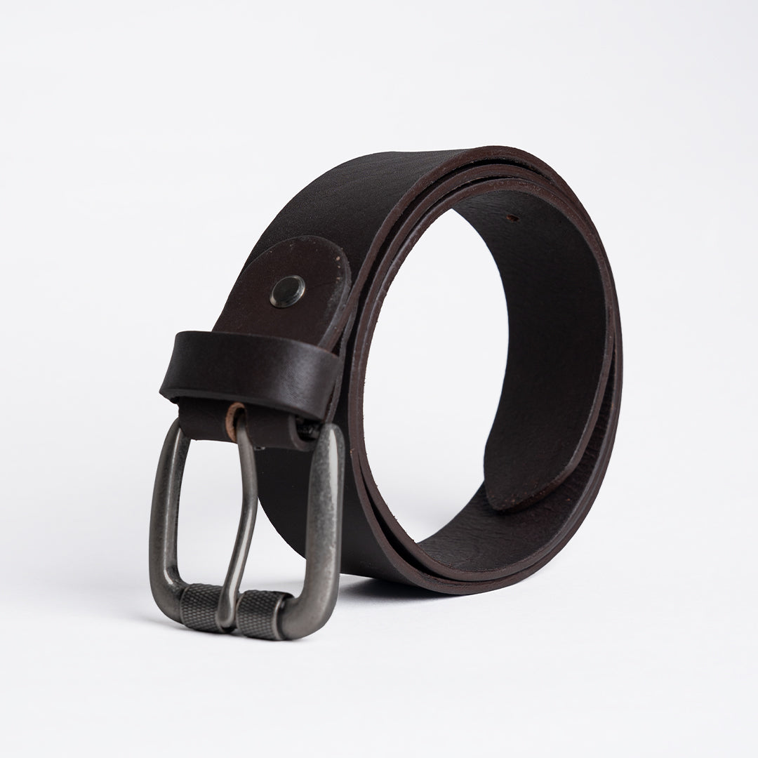 Gents Casual Leather Belt - Coffee Brown