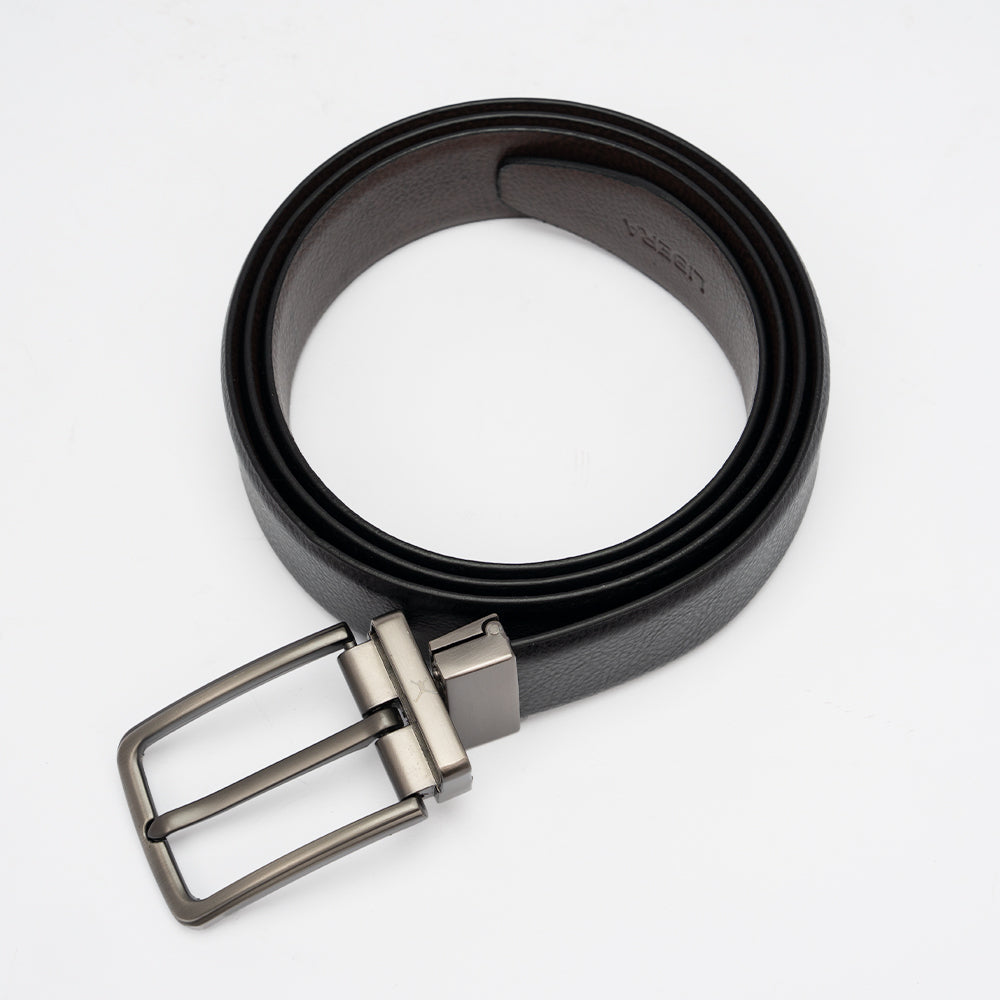 Genuine Leather Reversible Standard Lock Belt - Black / Brown