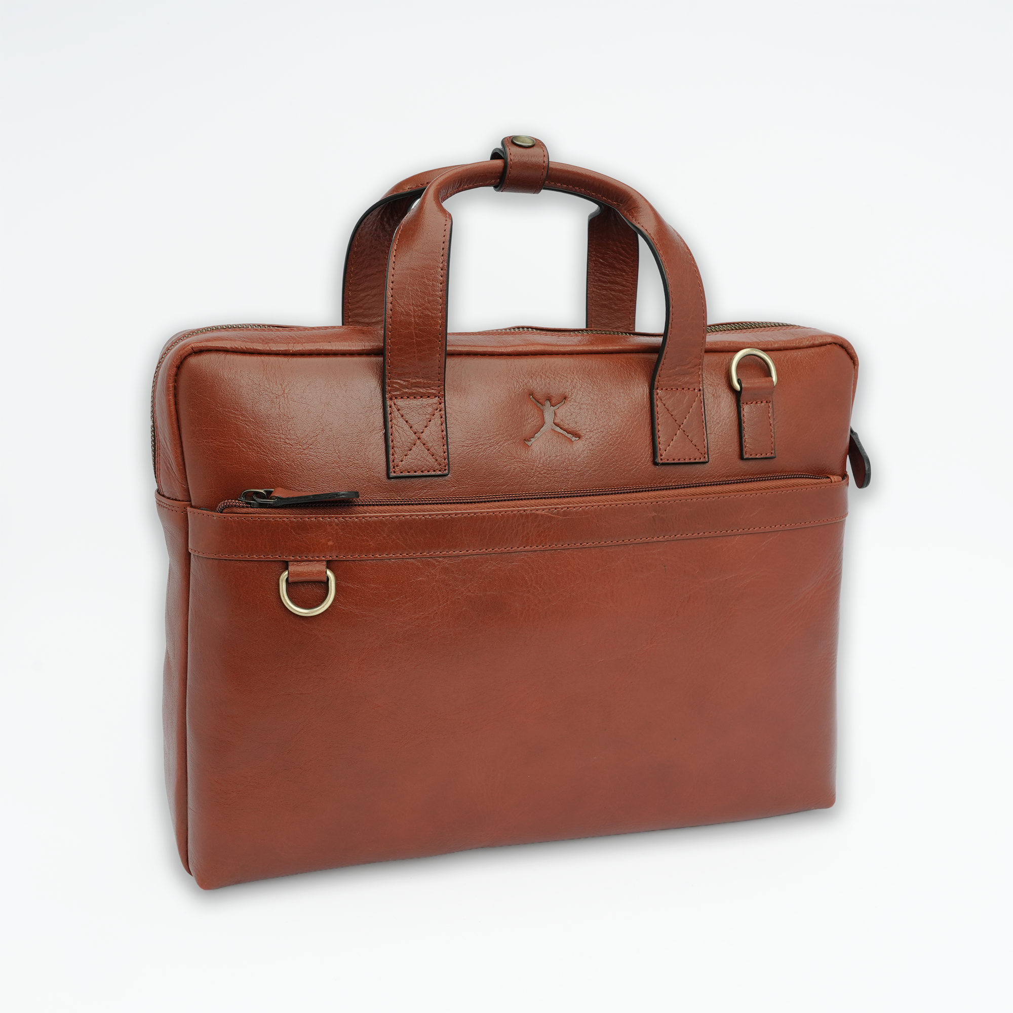 Italian Leather Executive Bag - Tan
