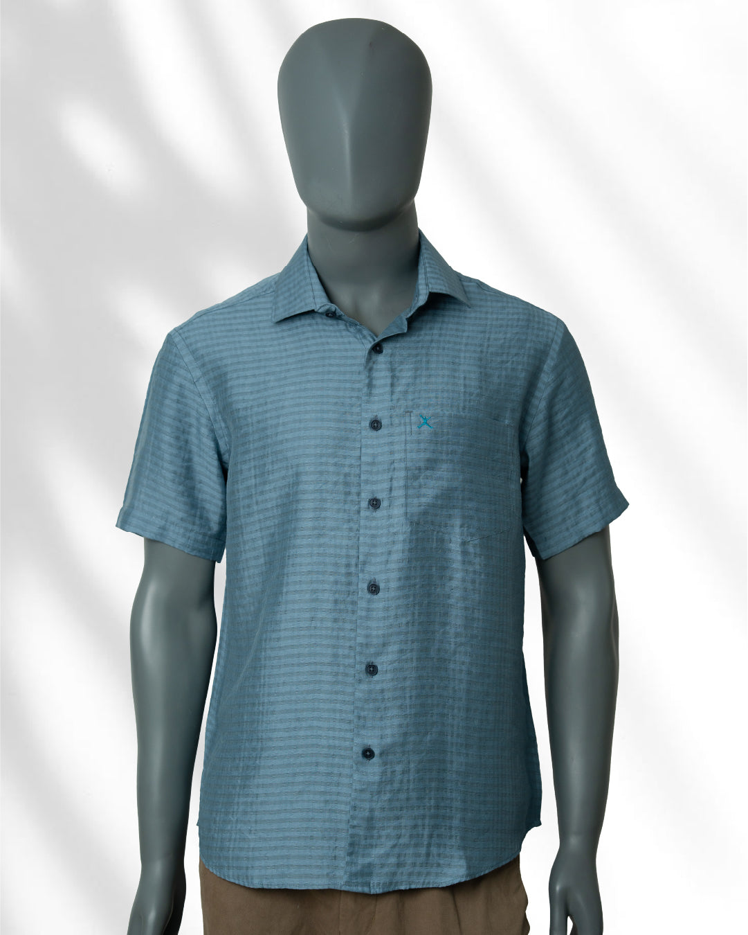 Slim Fit Stripe Plain Shirt - S/S