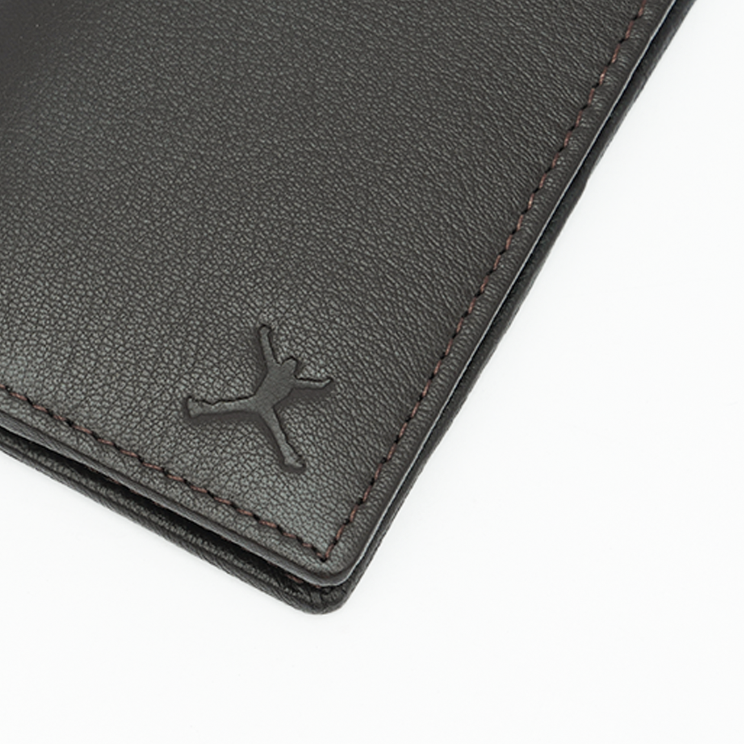 Genuine Leather Card Wallet - Coffee Brown
