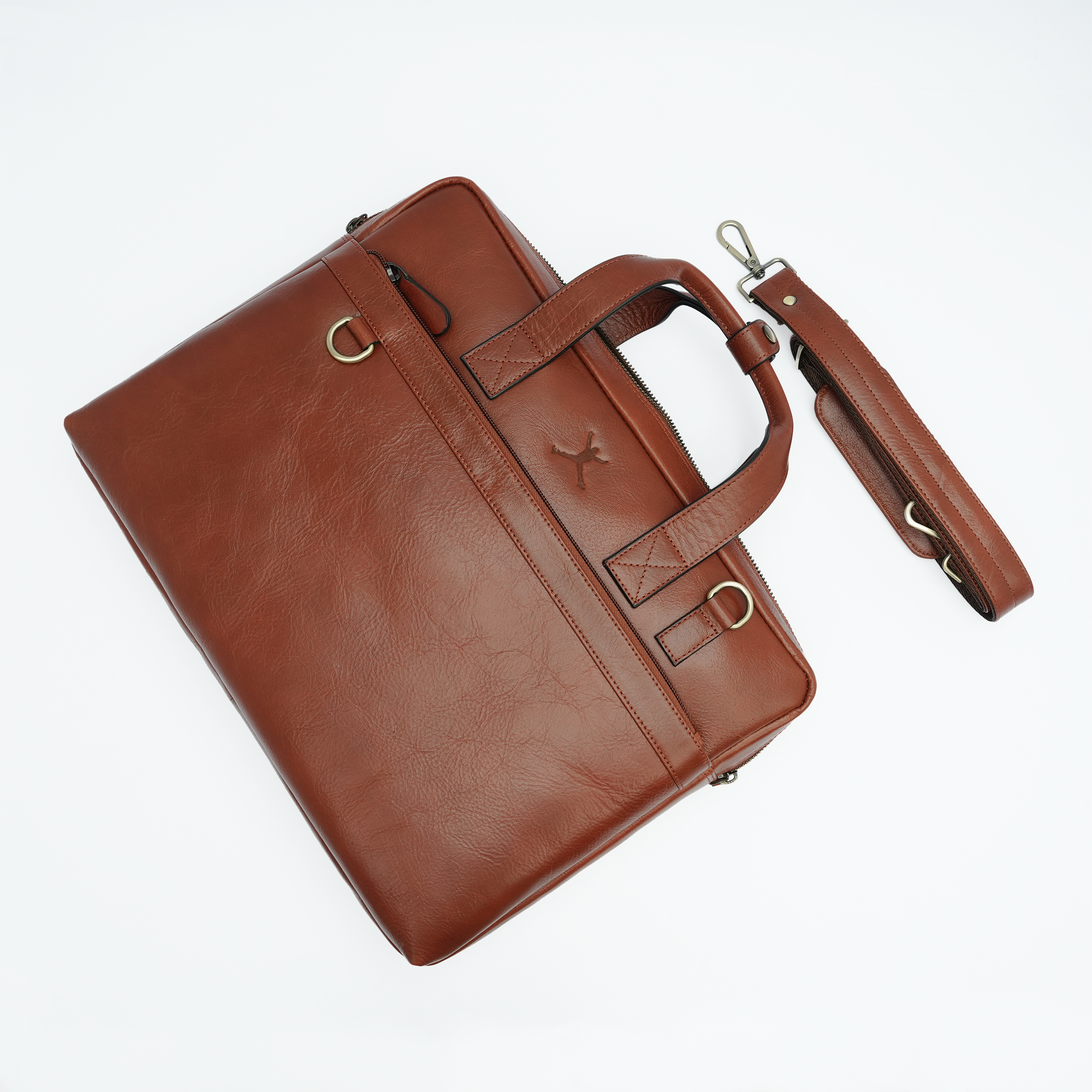 Italian Leather Executive Bag - Tan