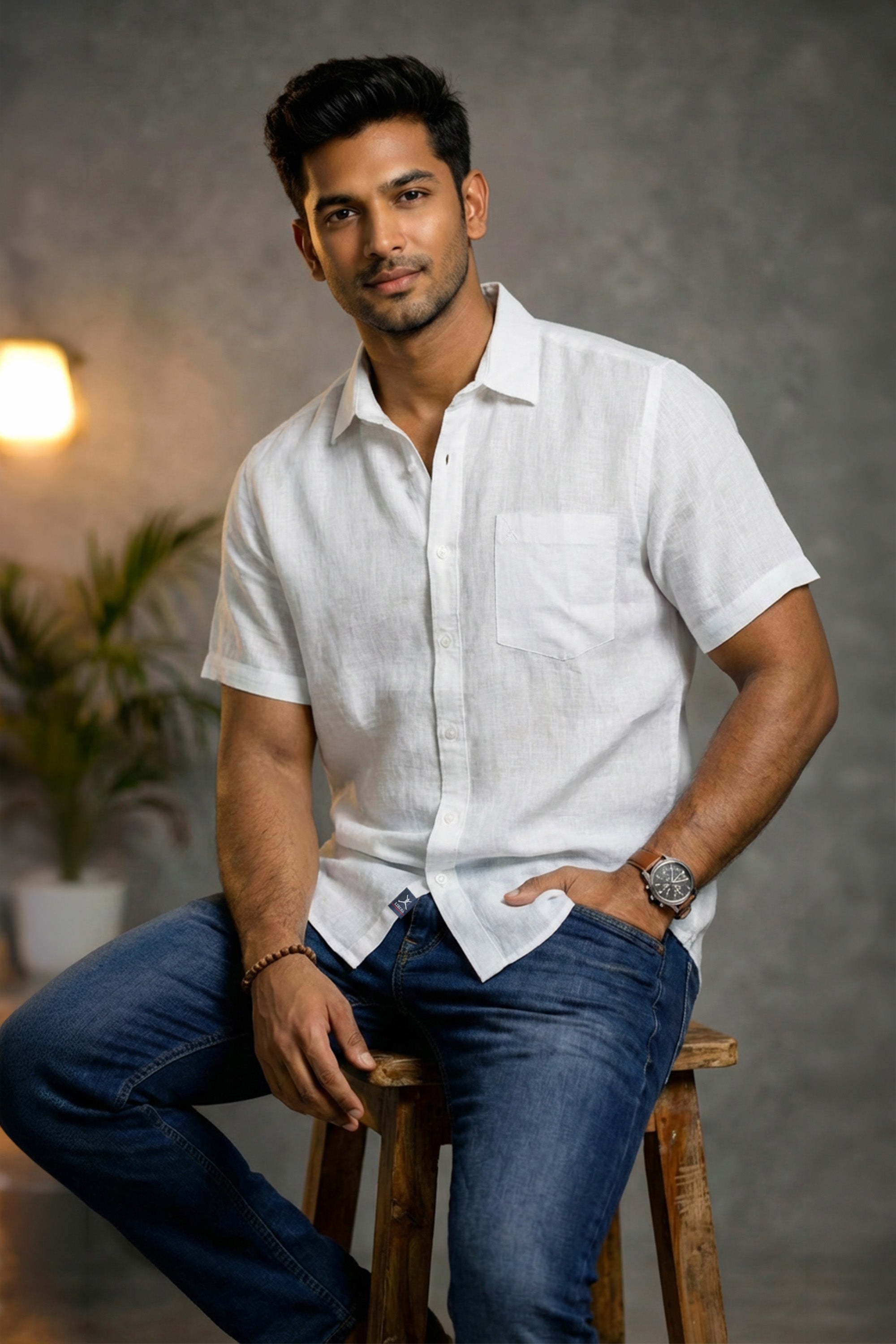 Slim Fit Premium Linen S/S Shirt