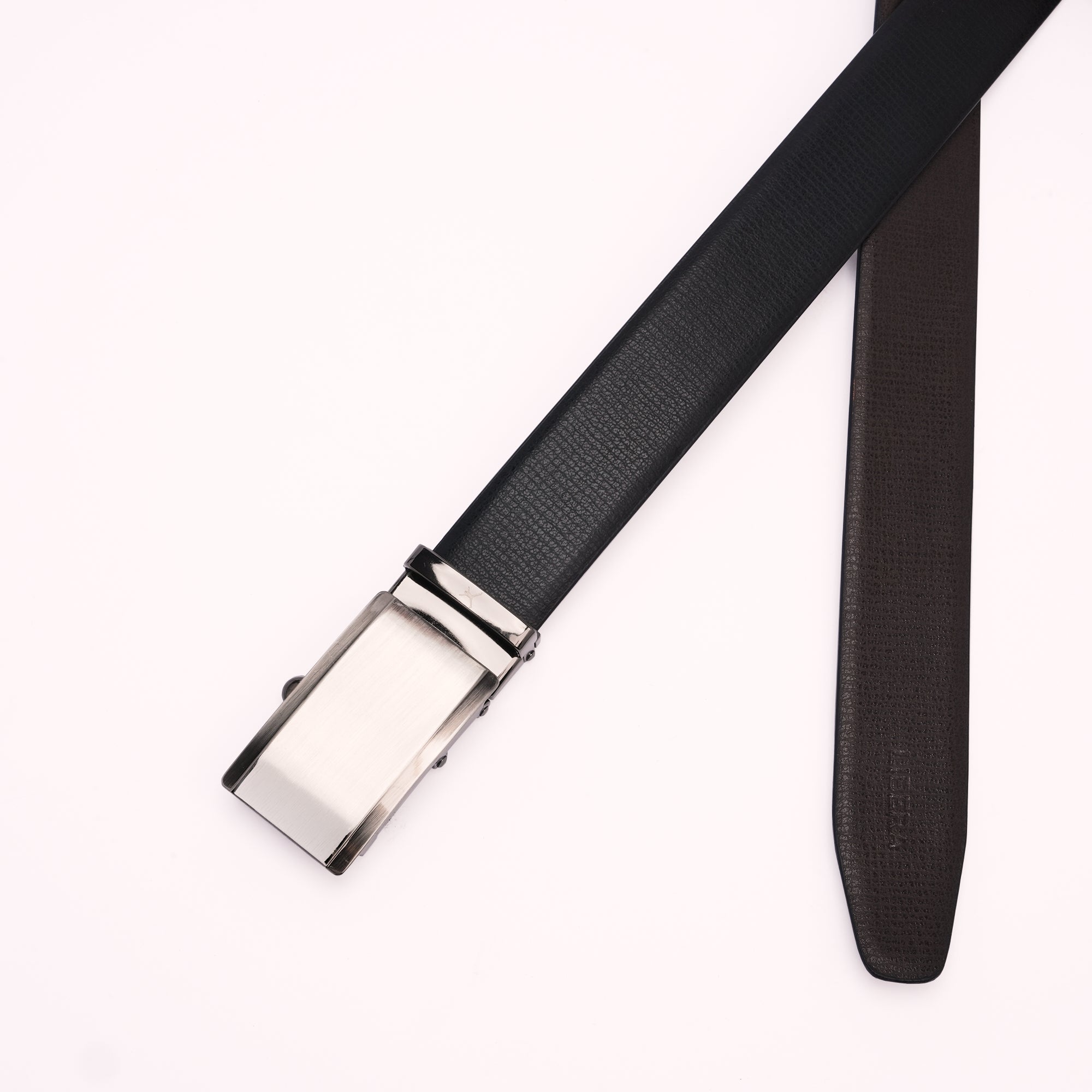 Genuine Leather Auto Lock Belt - Black | Dark Brown