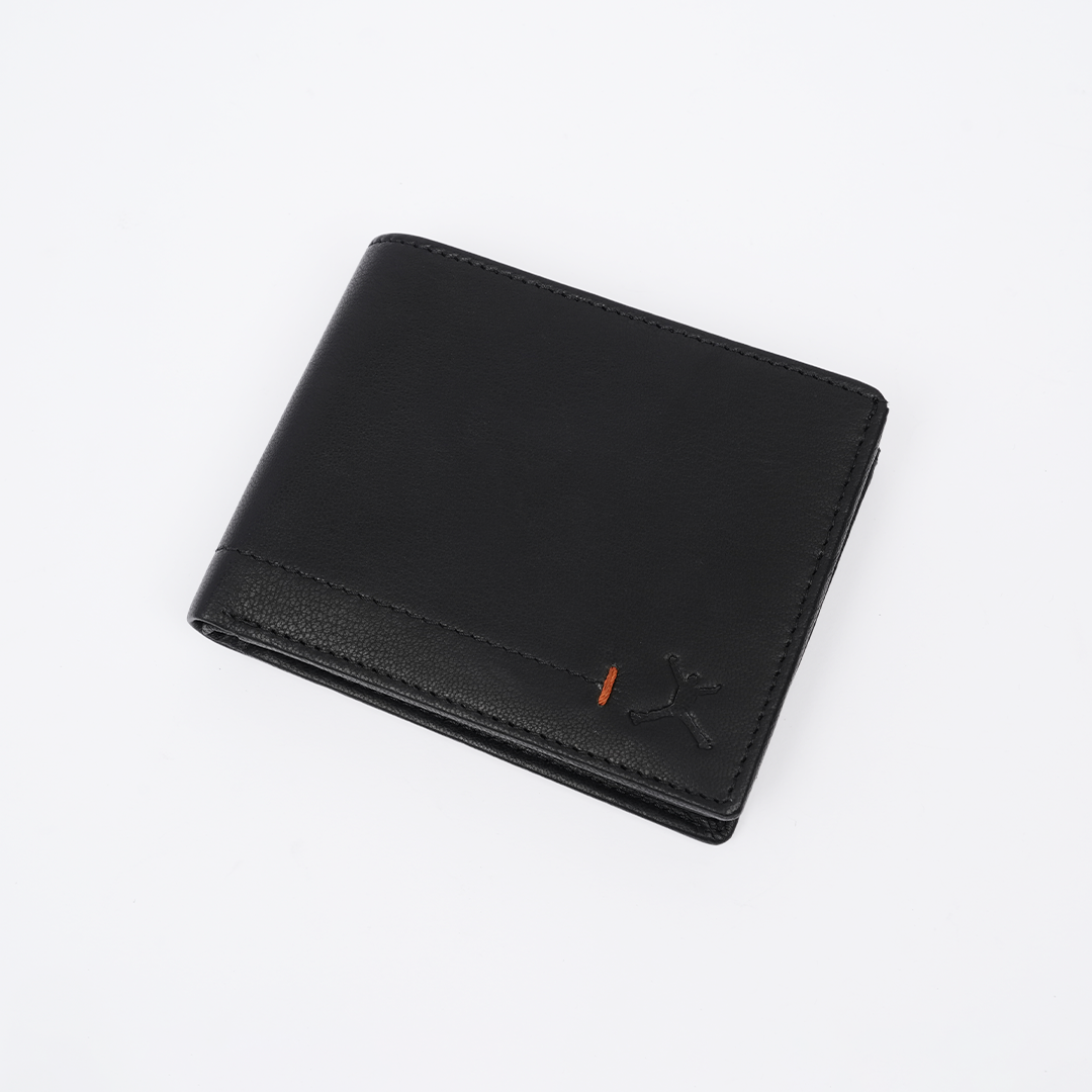Genuine Leather RFID Wallet - Black