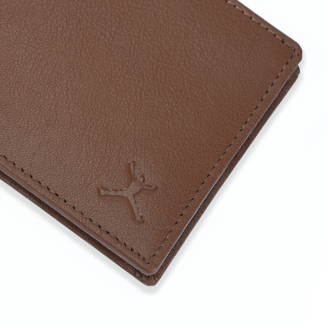 Genuine Leather RFID Wallet - Tan
