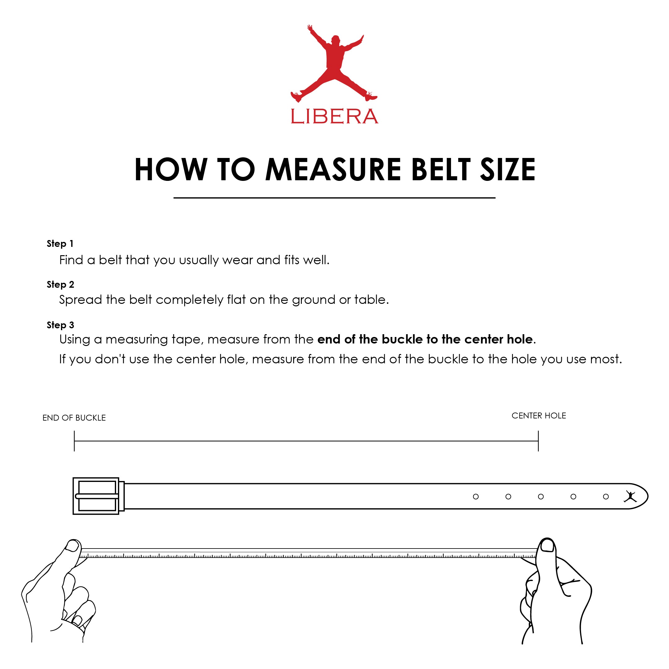 Gents Casual Leather Belt - Black