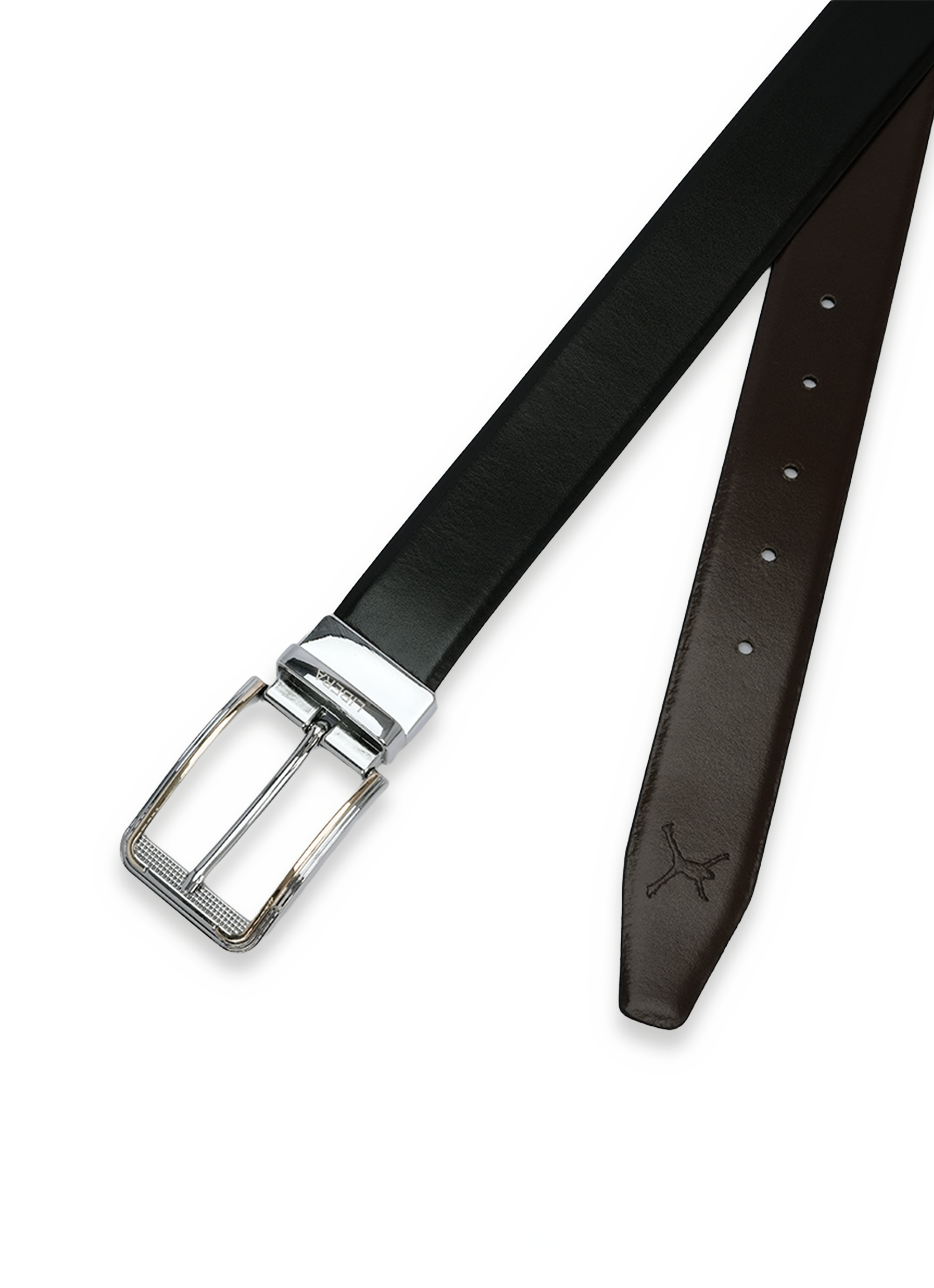 Reversible Standard Lock Belt - Black & Coffee Brown