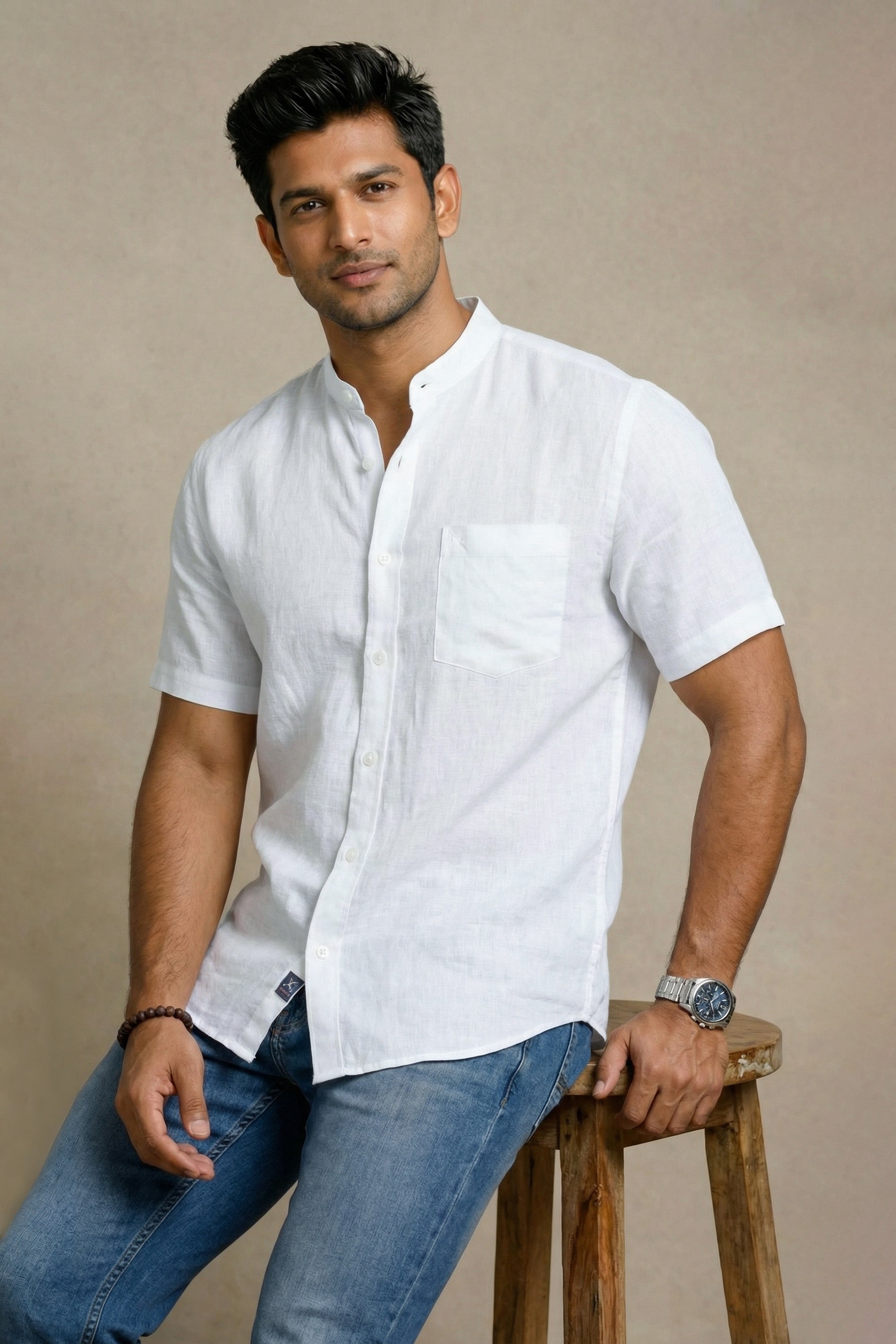 Slim Fit Linen S/S Shirt