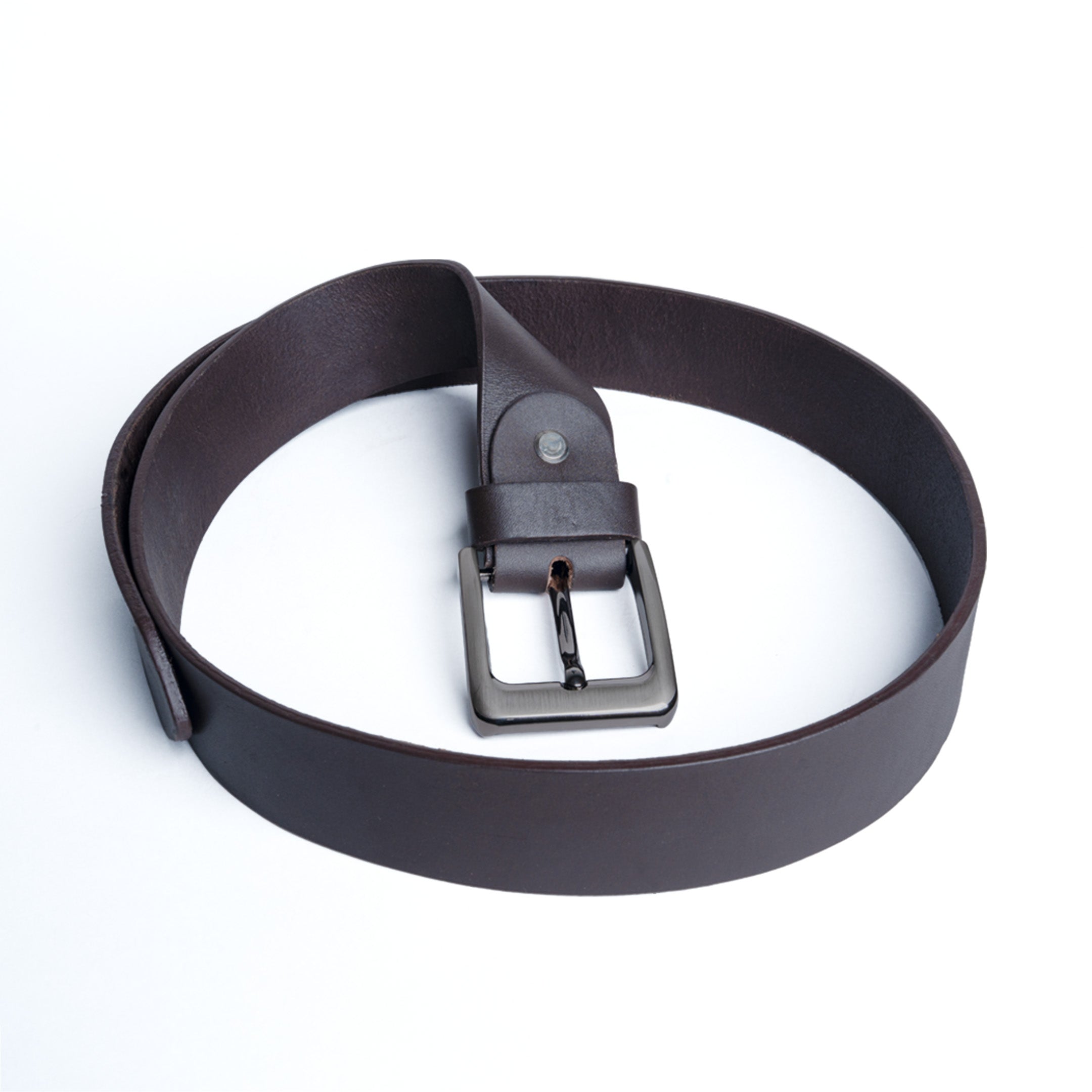 Gents Casual Leather Belt - Coffee Brown