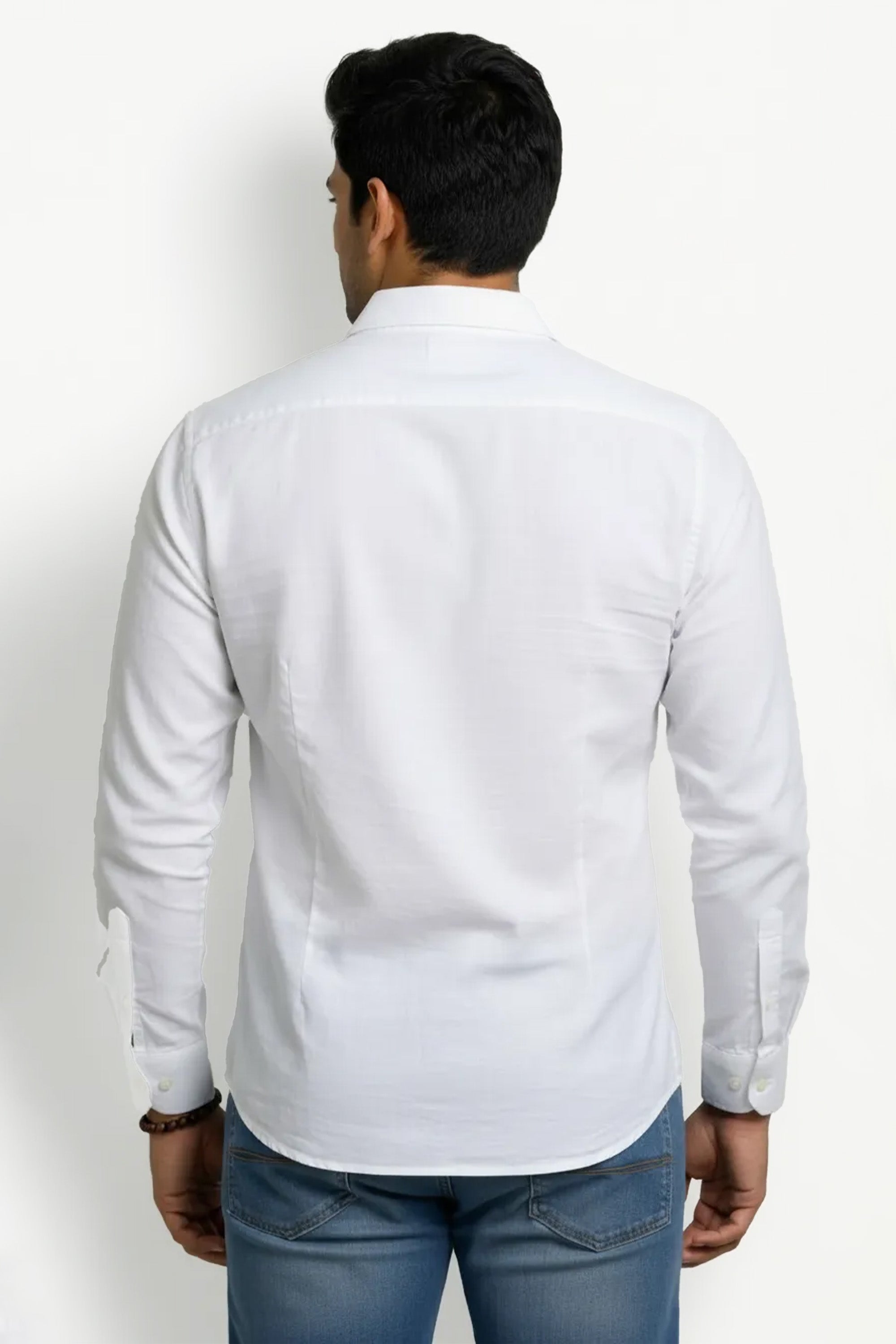 Slim Fit Cotton Plain L/S Shirt