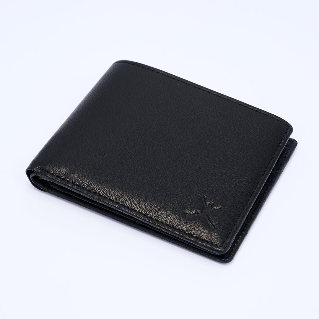 Genuine Leather RFID Wallet - Black