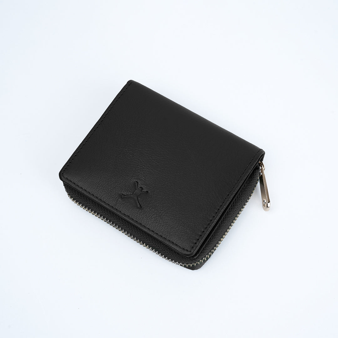 Italian Leather Ladies Wallet - Black