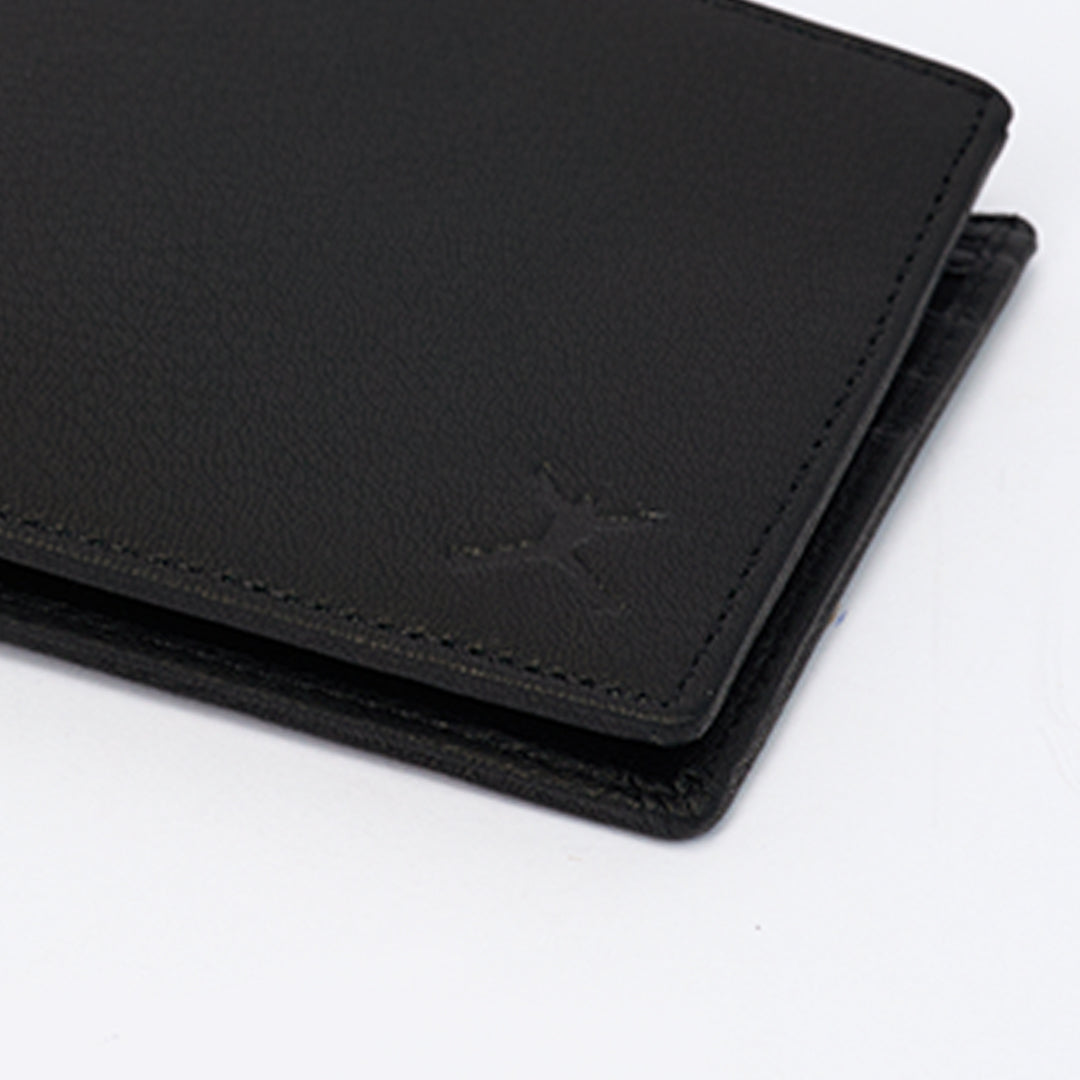 Genuine Leather RFID Wallet - Black