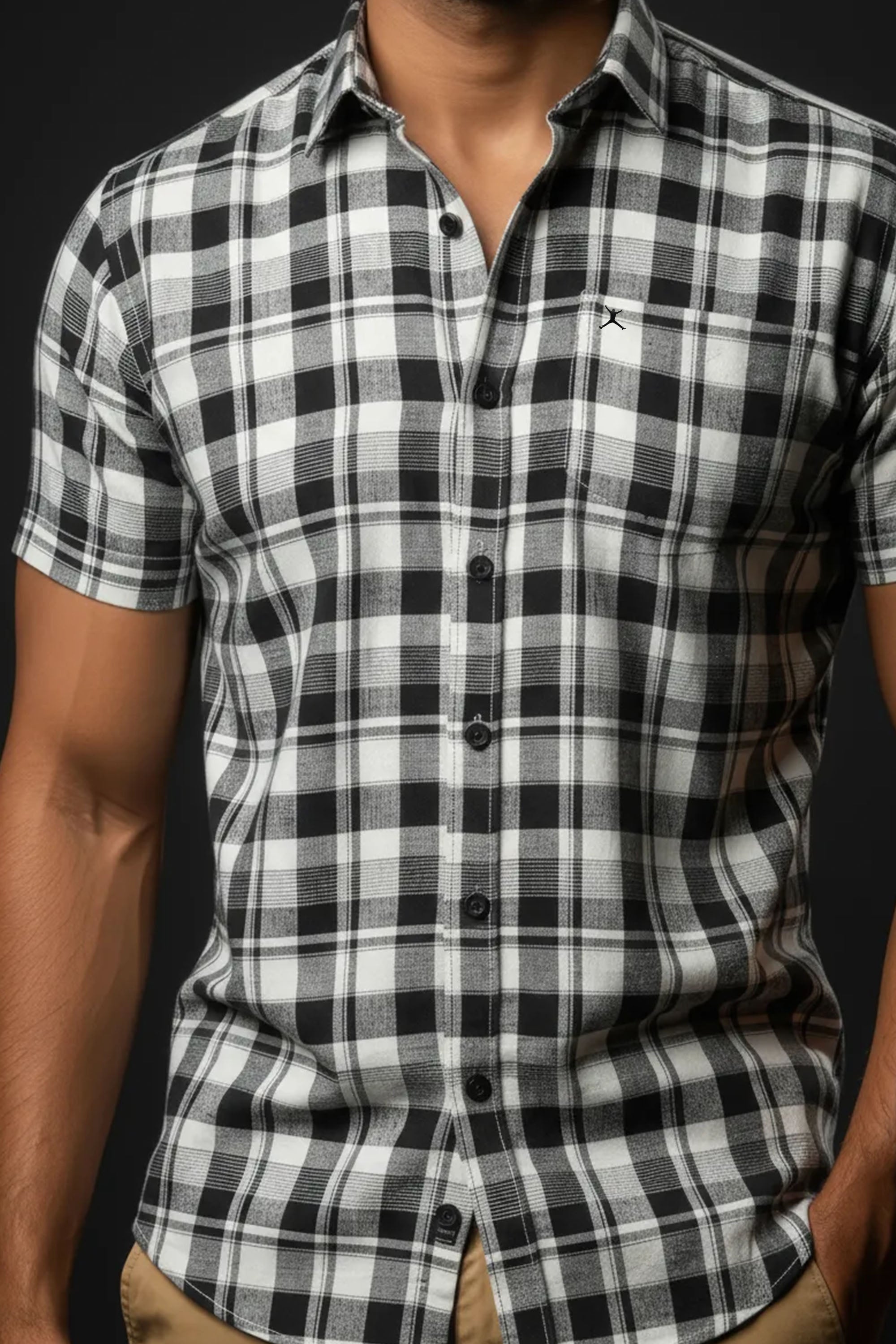 Slim Fit Check Shirt - S/S Shirt