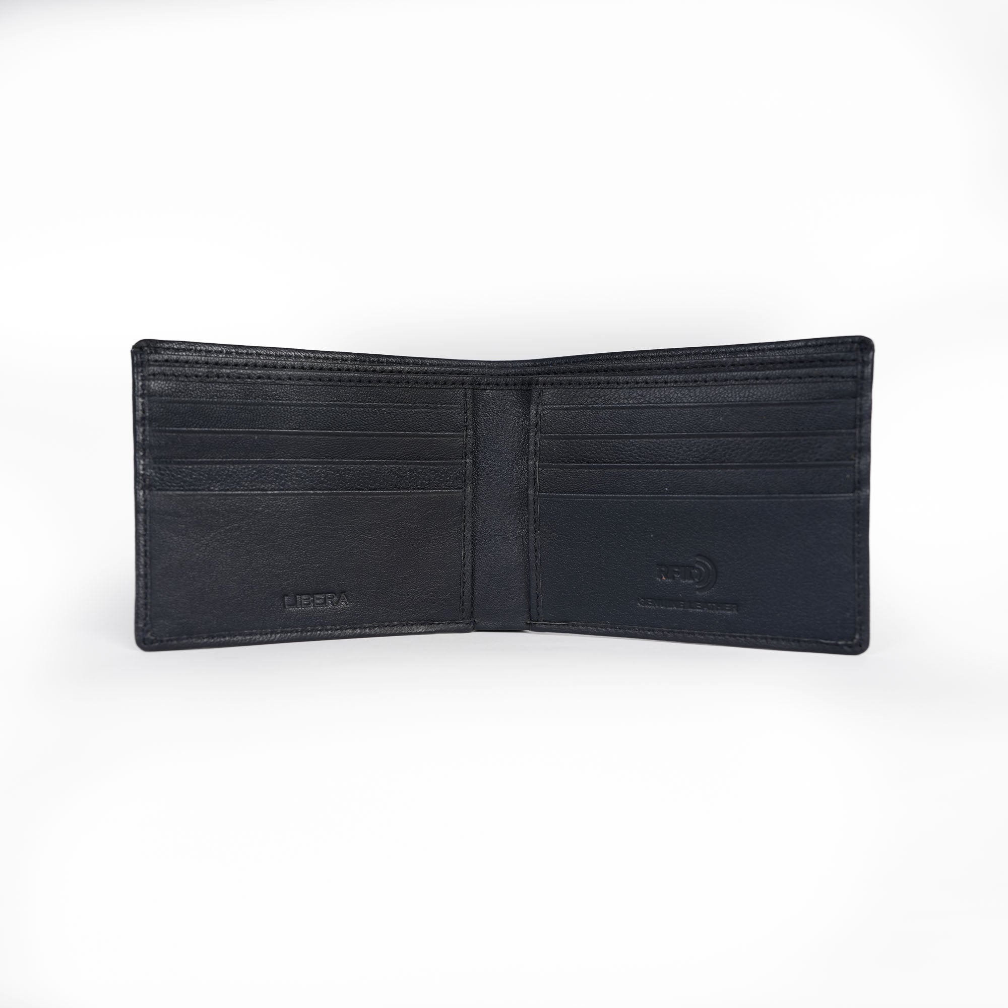 Genuine Leather RFID Wallet - Black