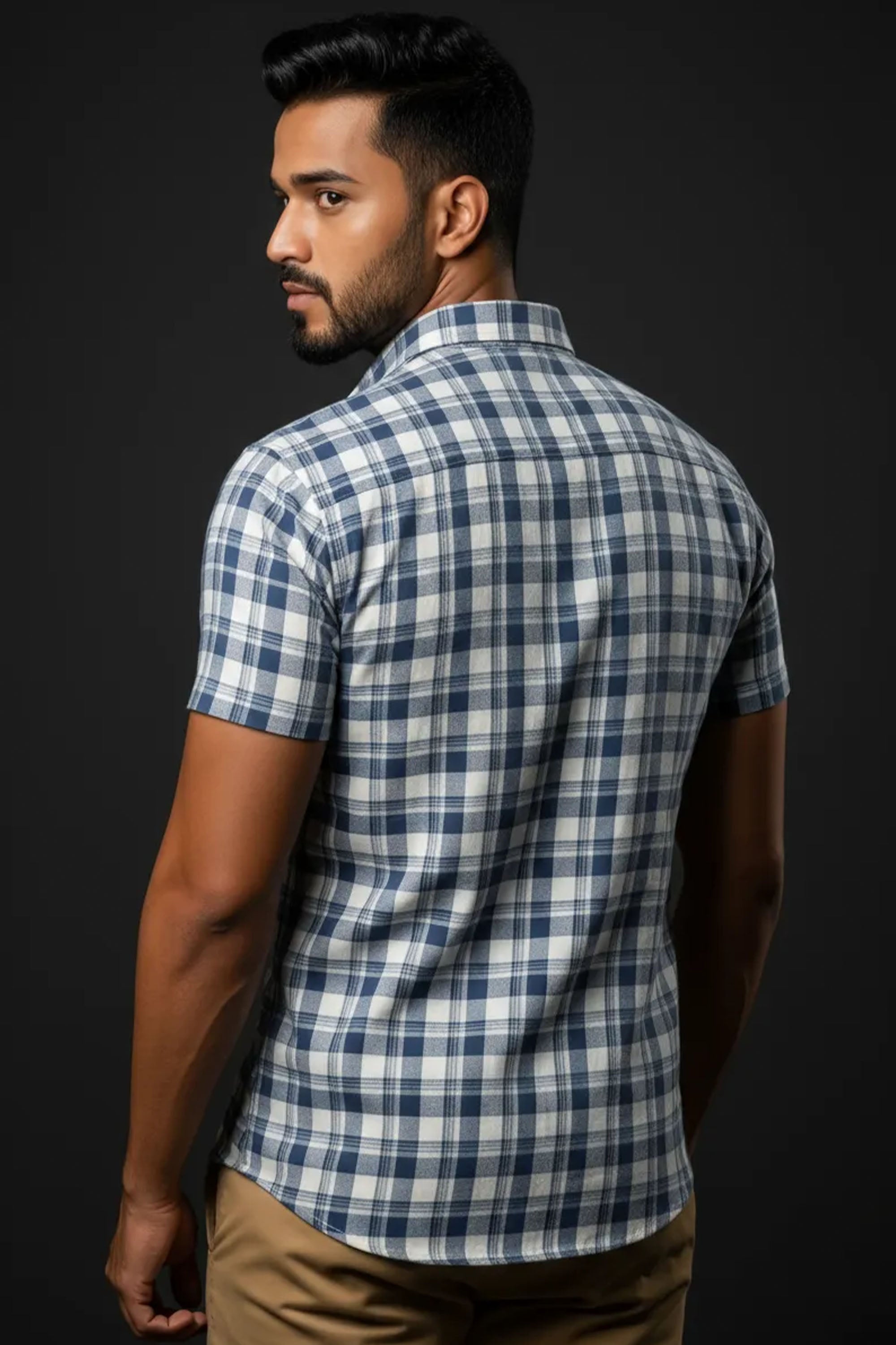 Slim Fit Check Shirt - S/S Shirt