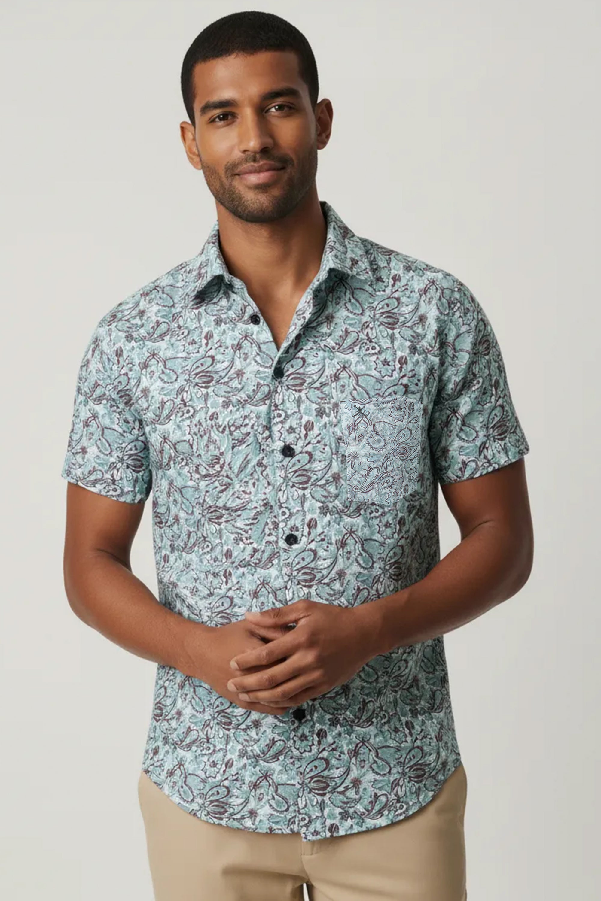 Slim Fit Printed S/S Shirt