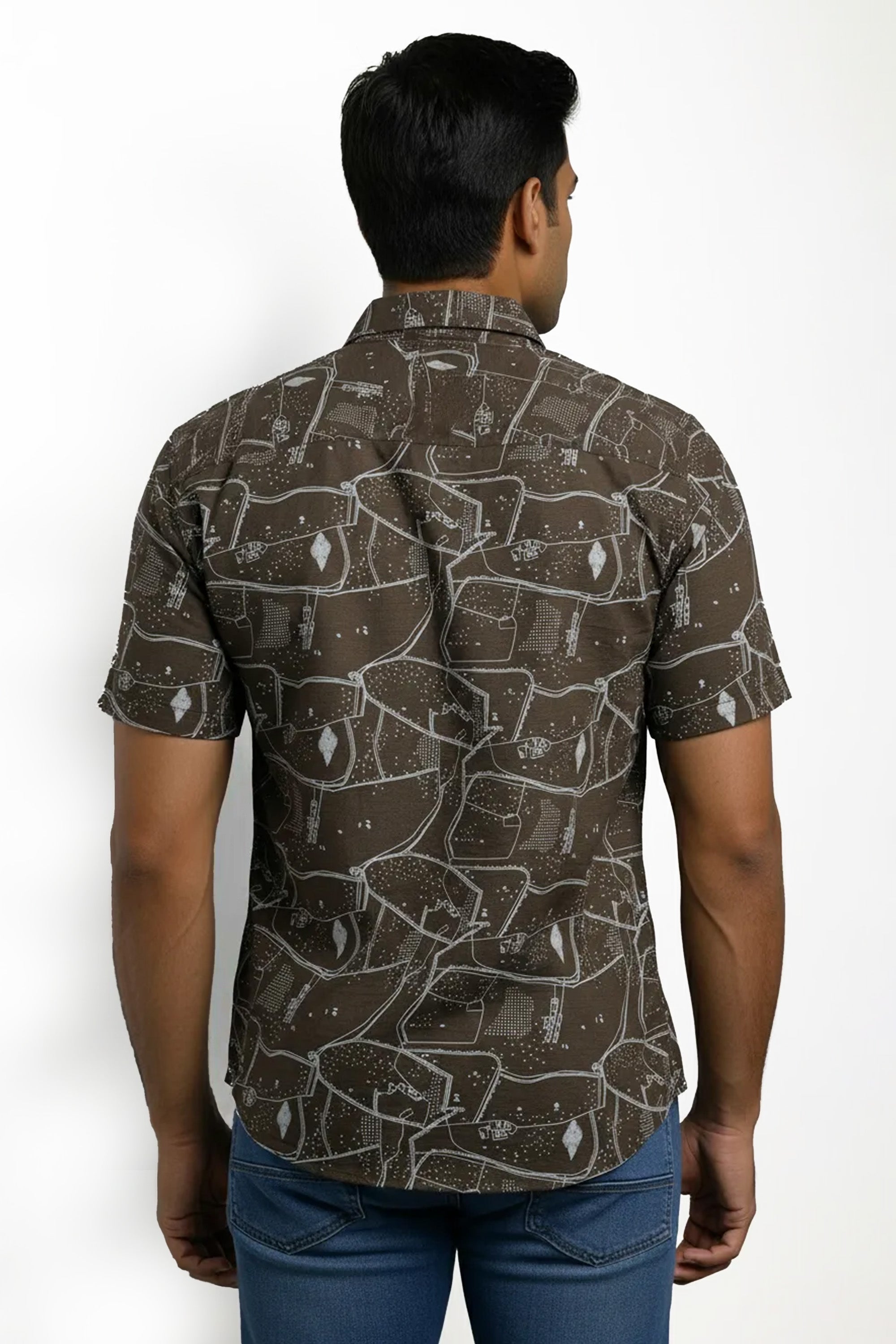 Slim Fit Cotton Printed S/S Shirt
