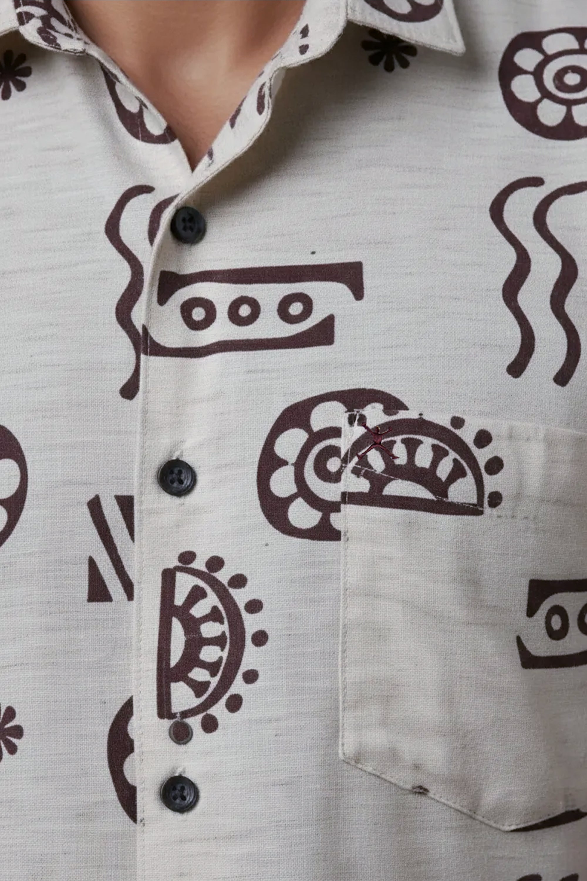 Slim Fit Floral Printed S/S Shirt