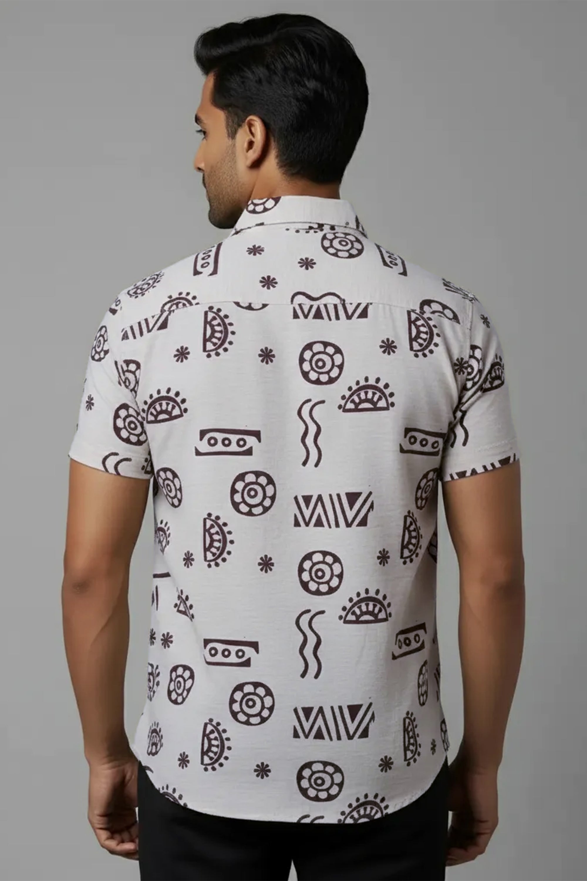 Slim Fit Floral Printed S/S Shirt