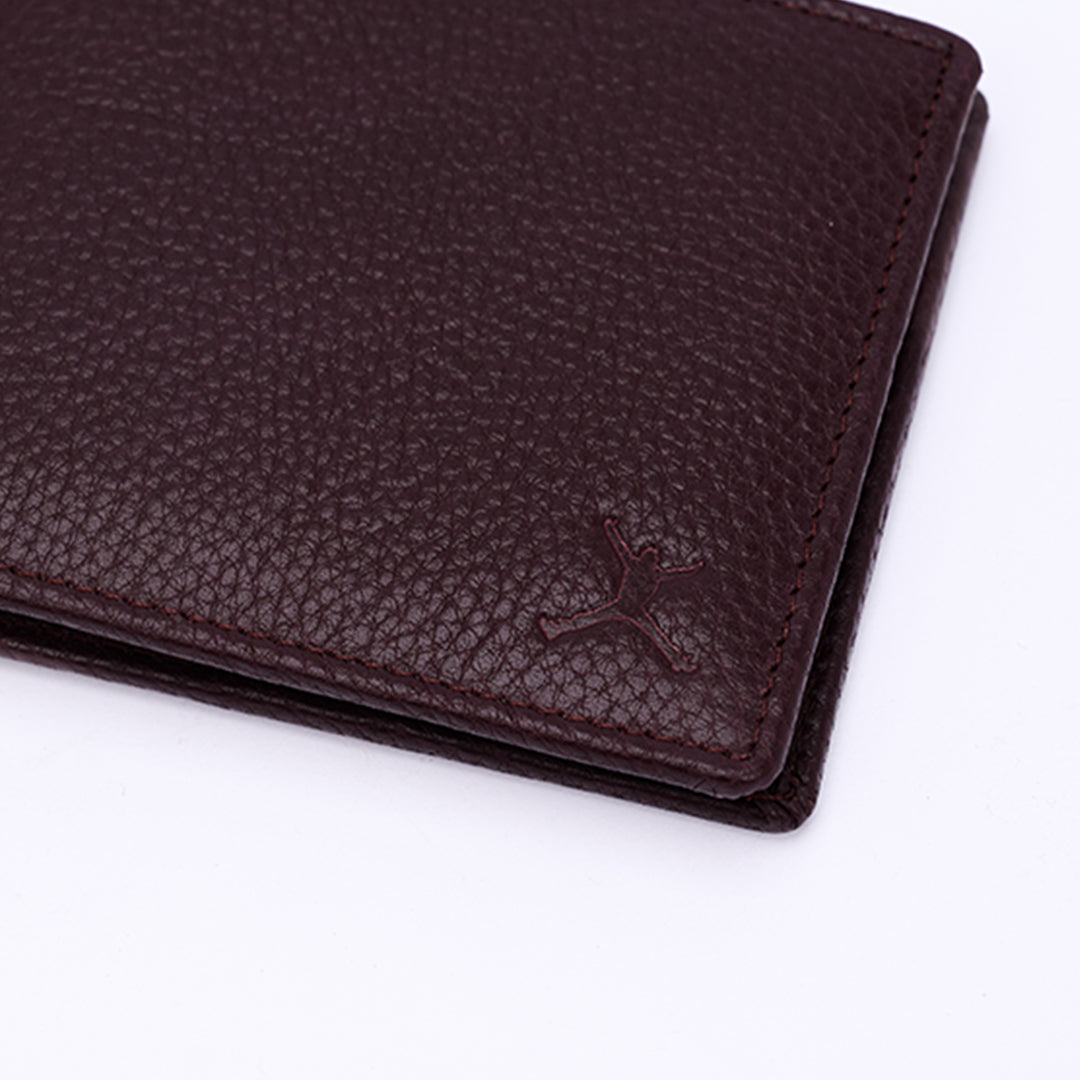 Genuine Leather RFID Wallet - Burgundy