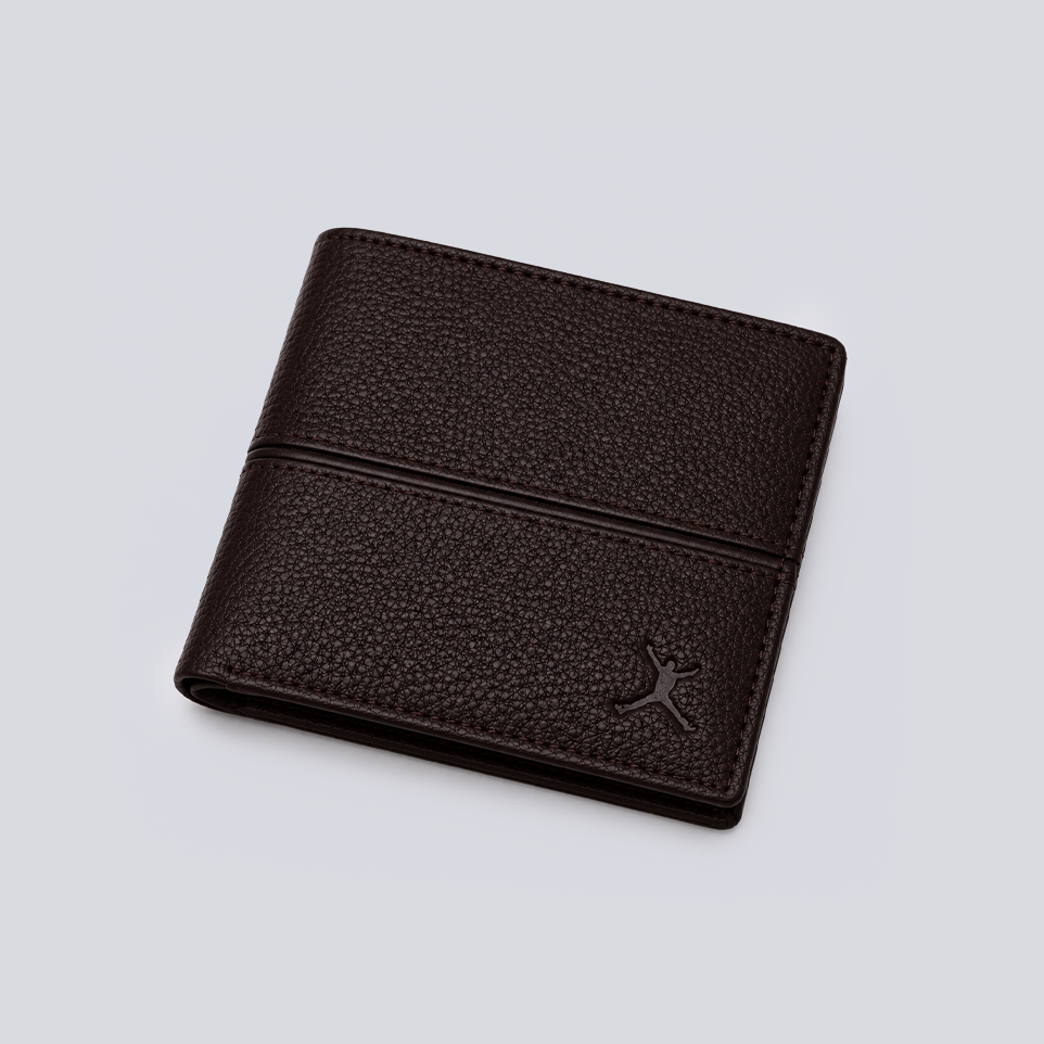 Genuine Leather RFID Wallet - Coffee Brown