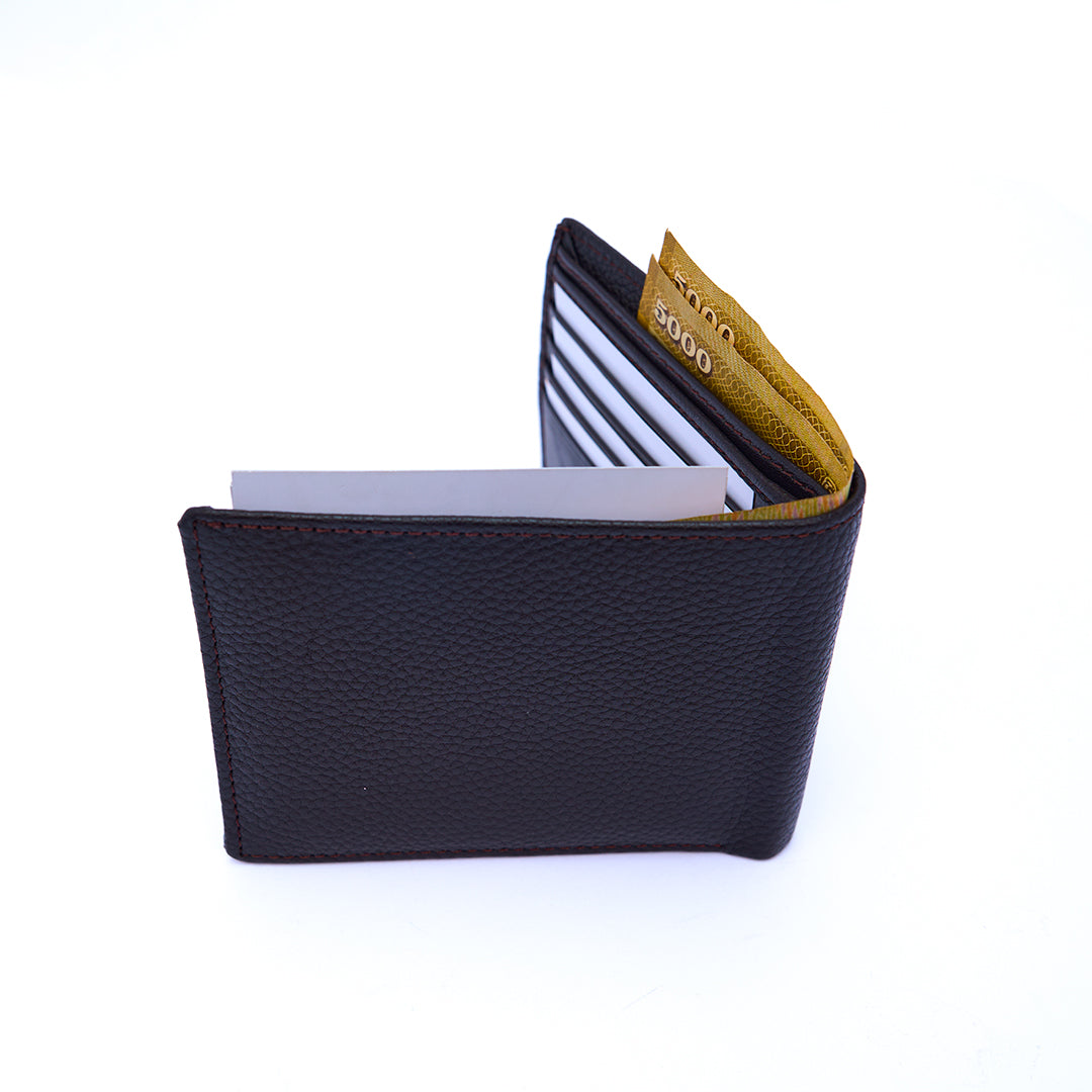 Genuine Leather RFID Wallet - Coffee Brown