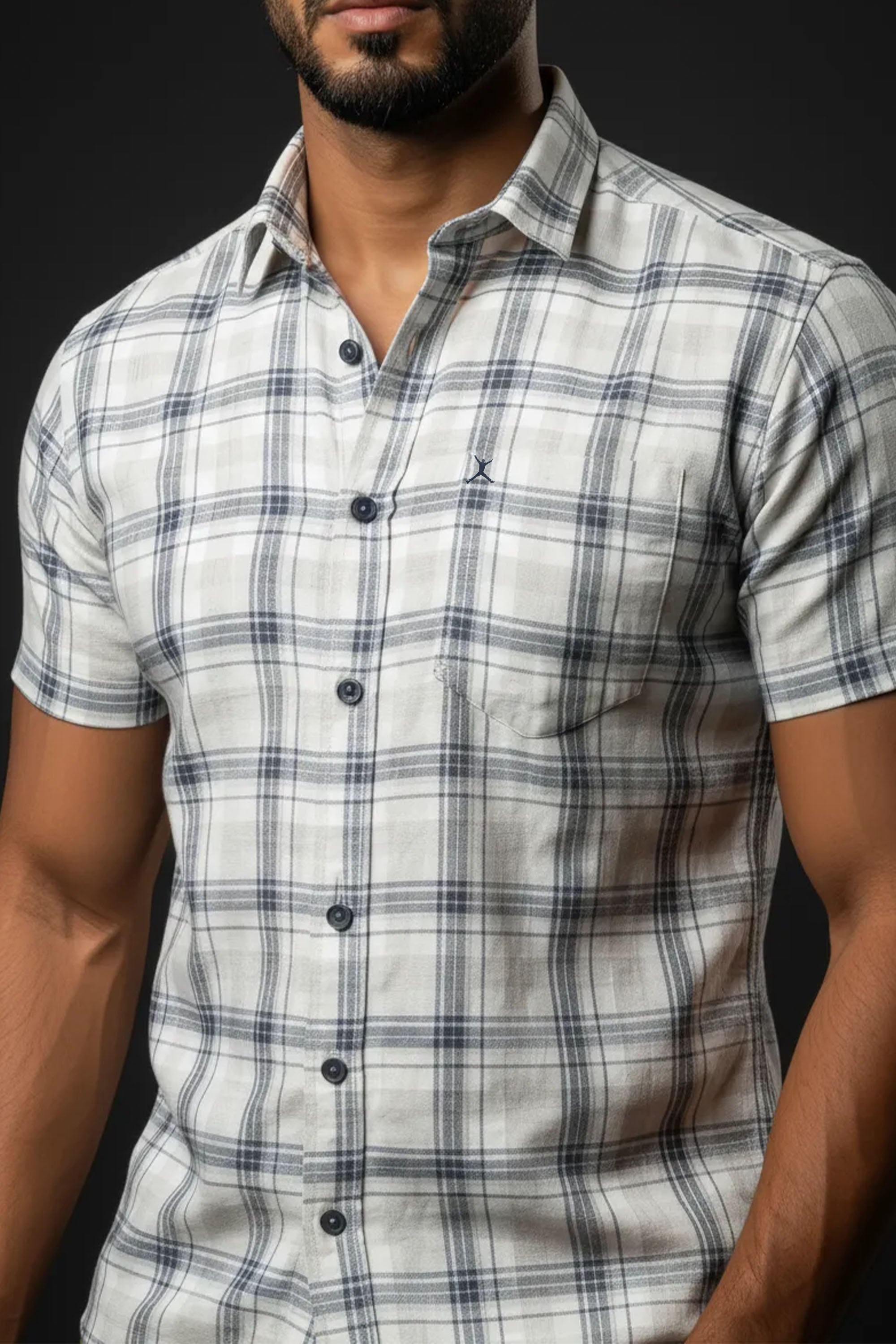 Slim Fit Check Shirt - S/S Shirt