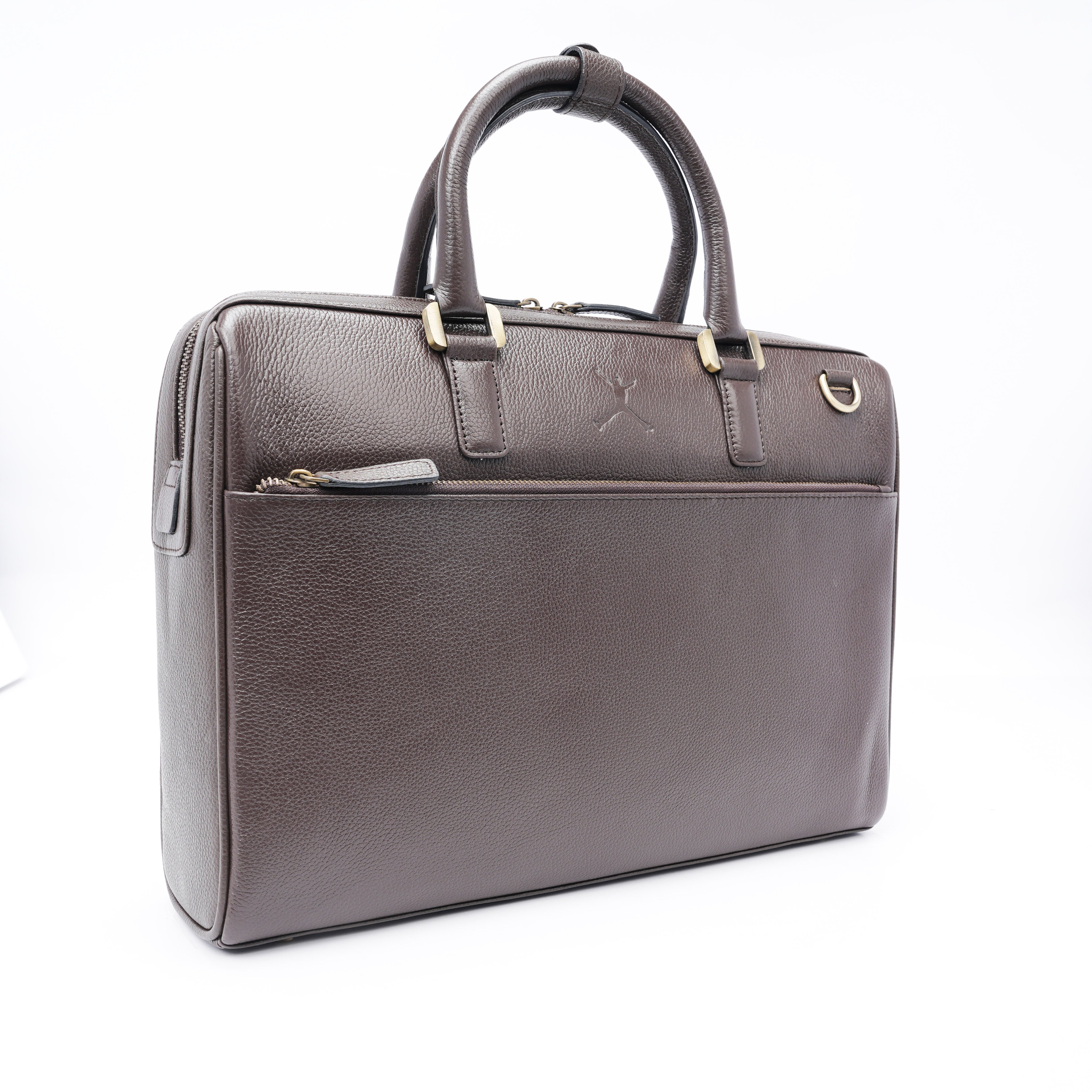 Italian Leather Executive Bag - Coffee Brown